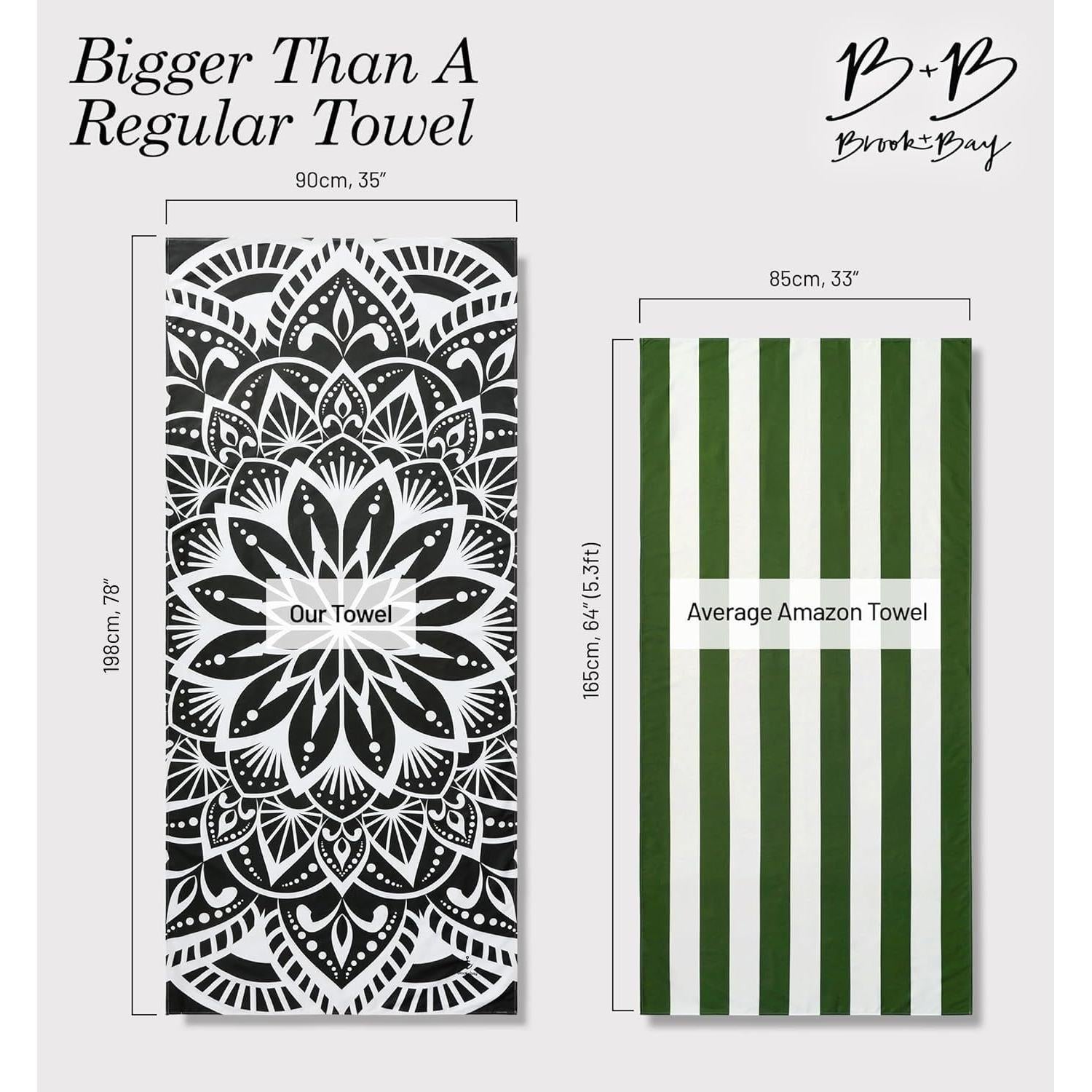 Toalla de Playa Brook + Bay Mandala 198x89cm Secado Rápido