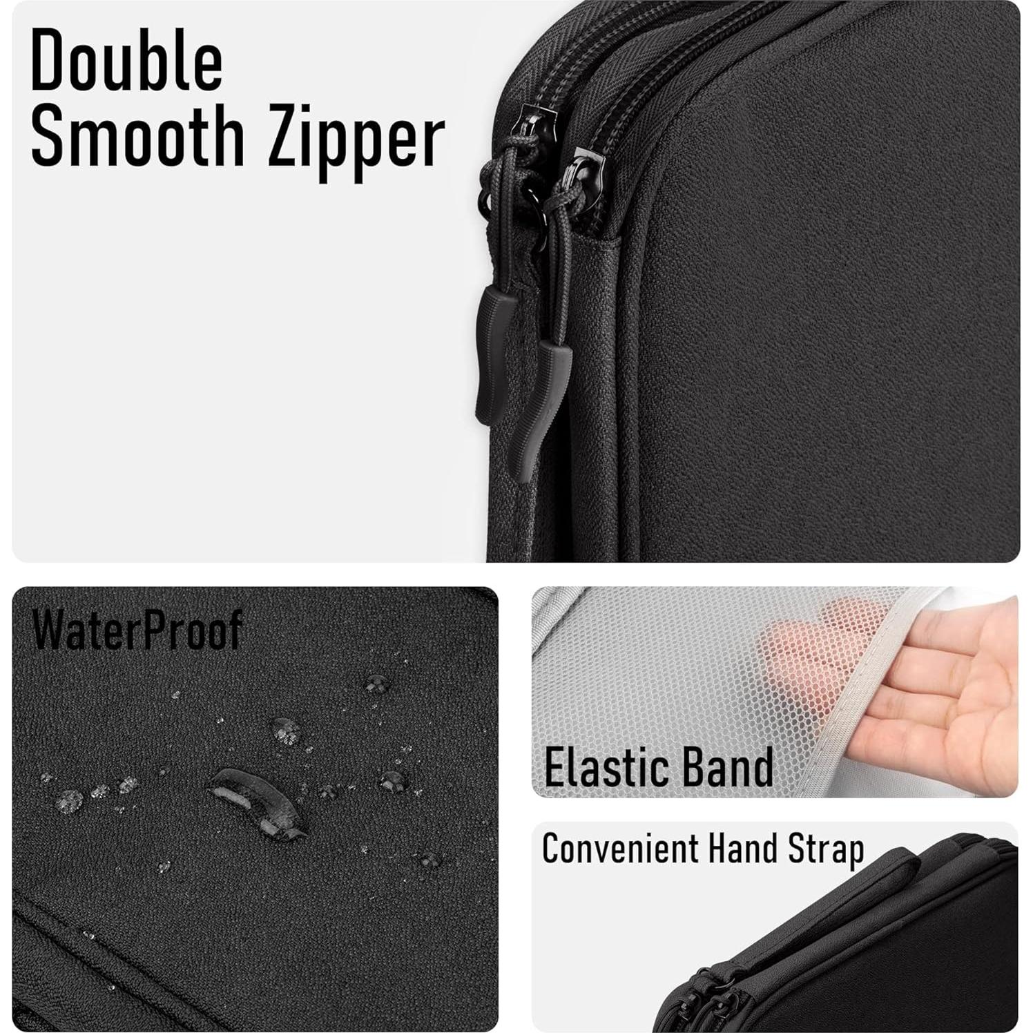 Organizador Electrónico Arae STBG Doble Capa Negro 23x17cm