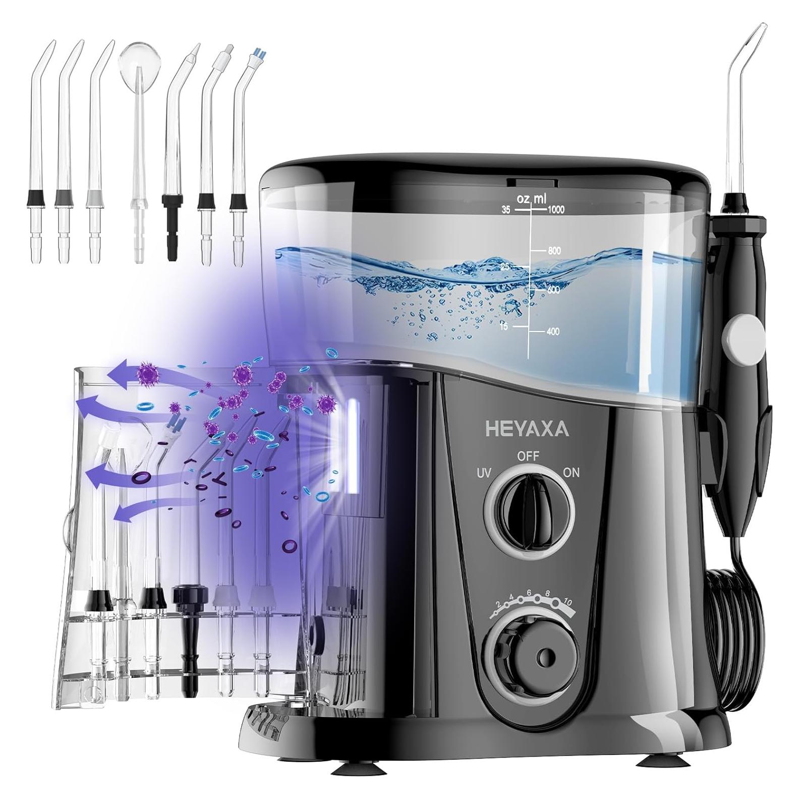 Irrigador Dental Eléctrico HEYAXA 1000ml 10 Niveles Presión