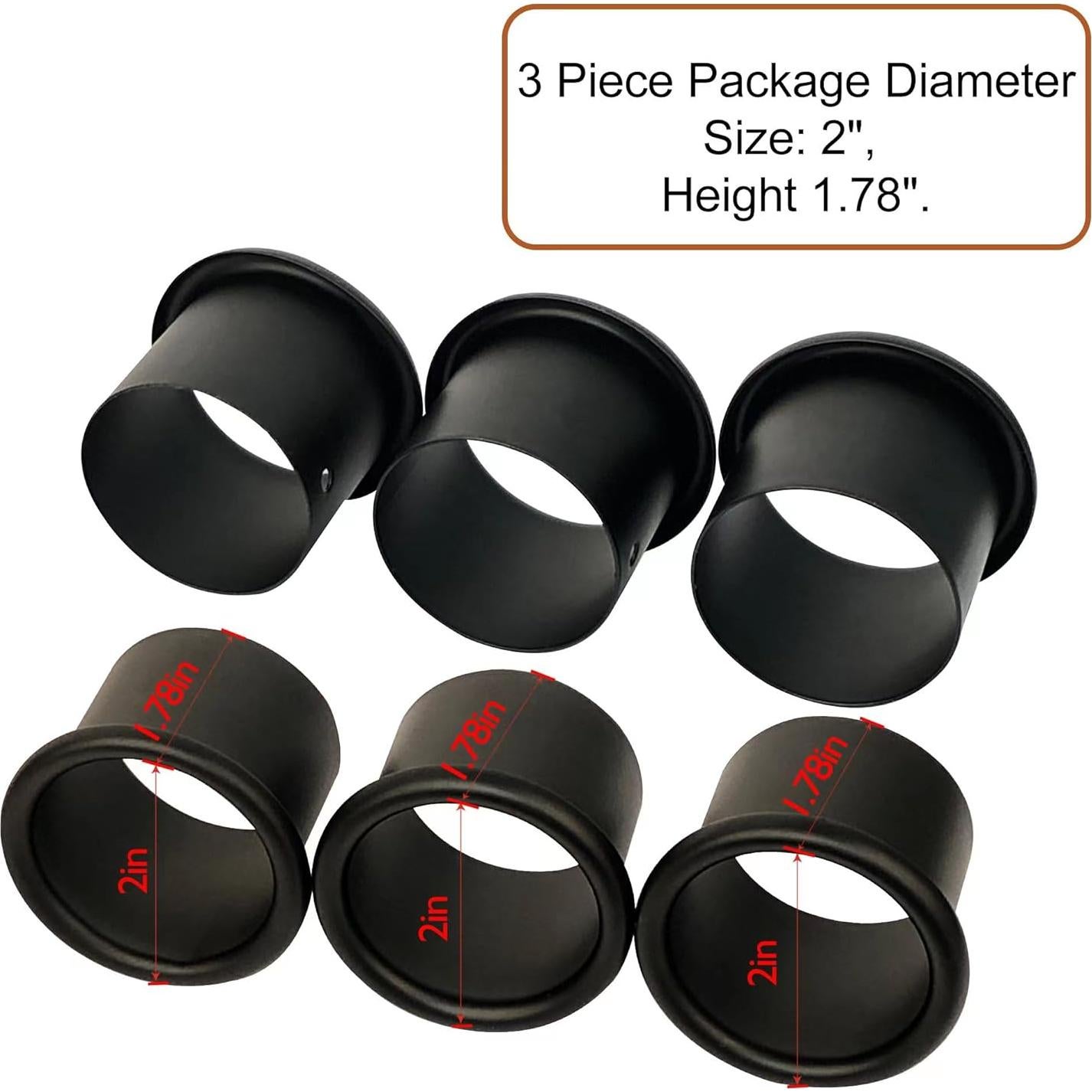 Estación de Estilo de Cabello QUEESALN - Soporte Caliente 3 Piezas 5.08 cm Negro