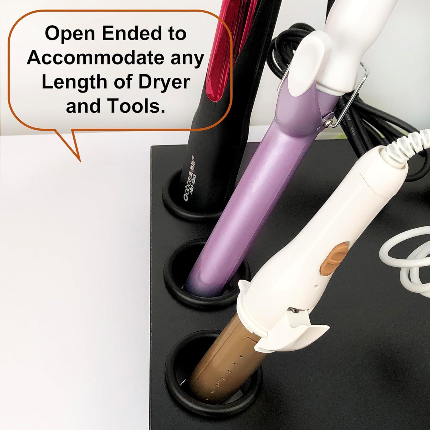 Estación de Estilo de Cabello QUEESALN - Soporte Caliente 3 Piezas 5.08 cm Negro