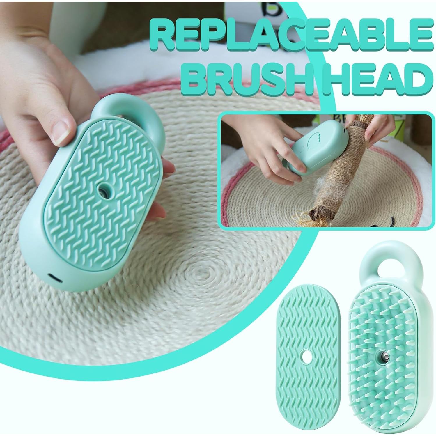 Cepillo de Vapor para Mascotas Susu&Wuwu Verde 18.2x9.6cm