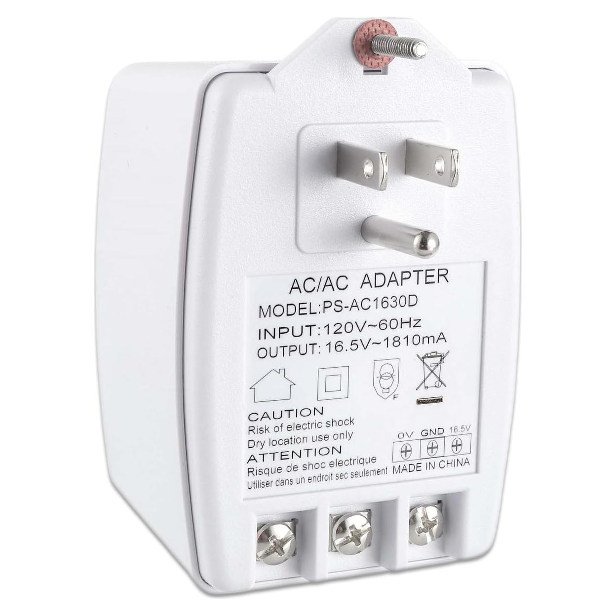 Transformador Enchufable 16.5V 1810mA JAMHER para Timbres y Termostatos