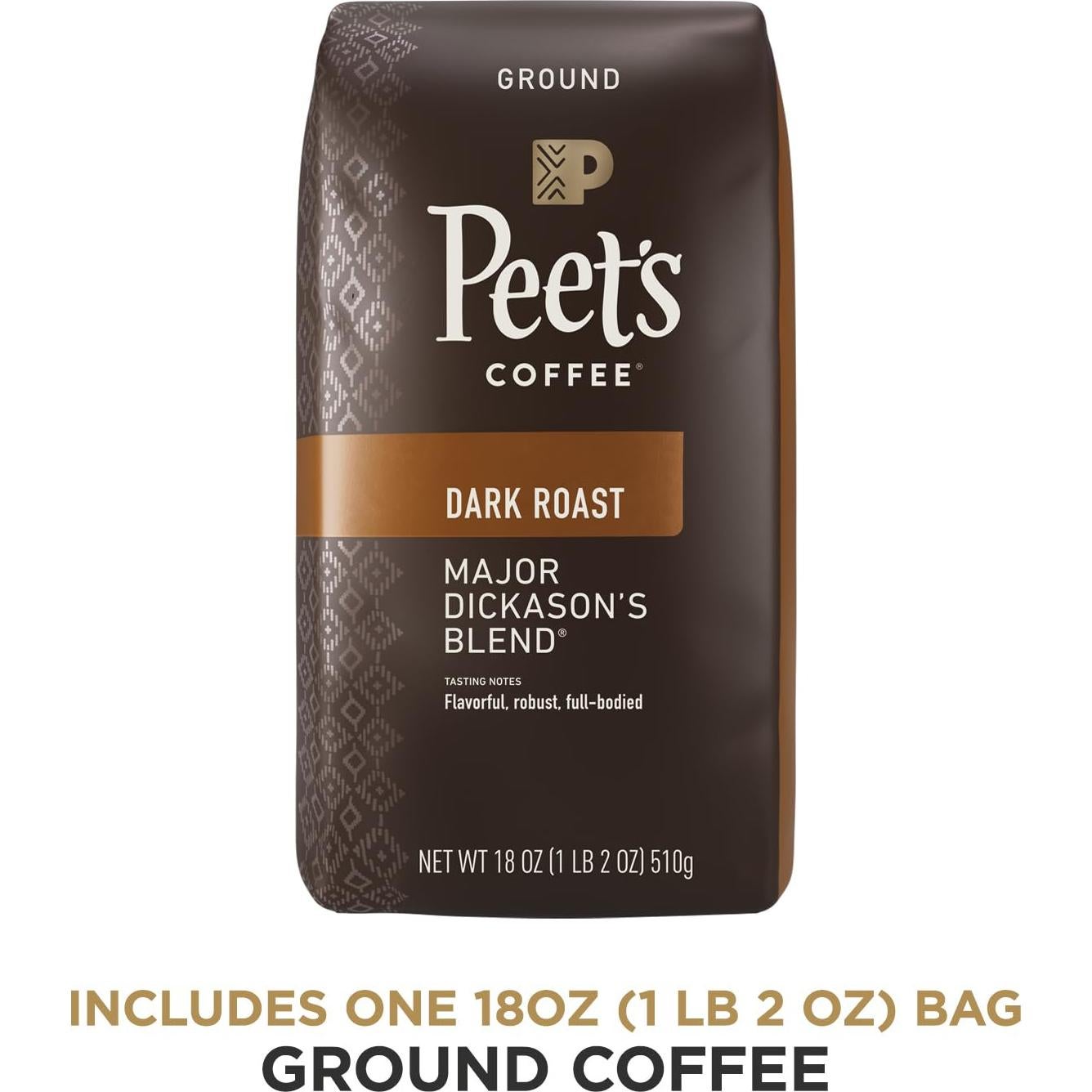 Café Molido Tostado Oscuro Peet's 510g Mezcla Major Dickason