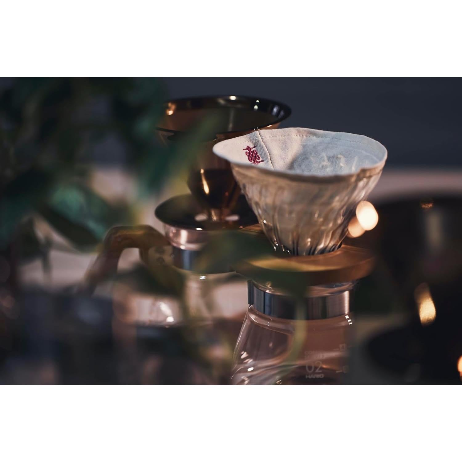 Filtro de café ATHIA reutilizable Hario V60 1-2 tazas algodón