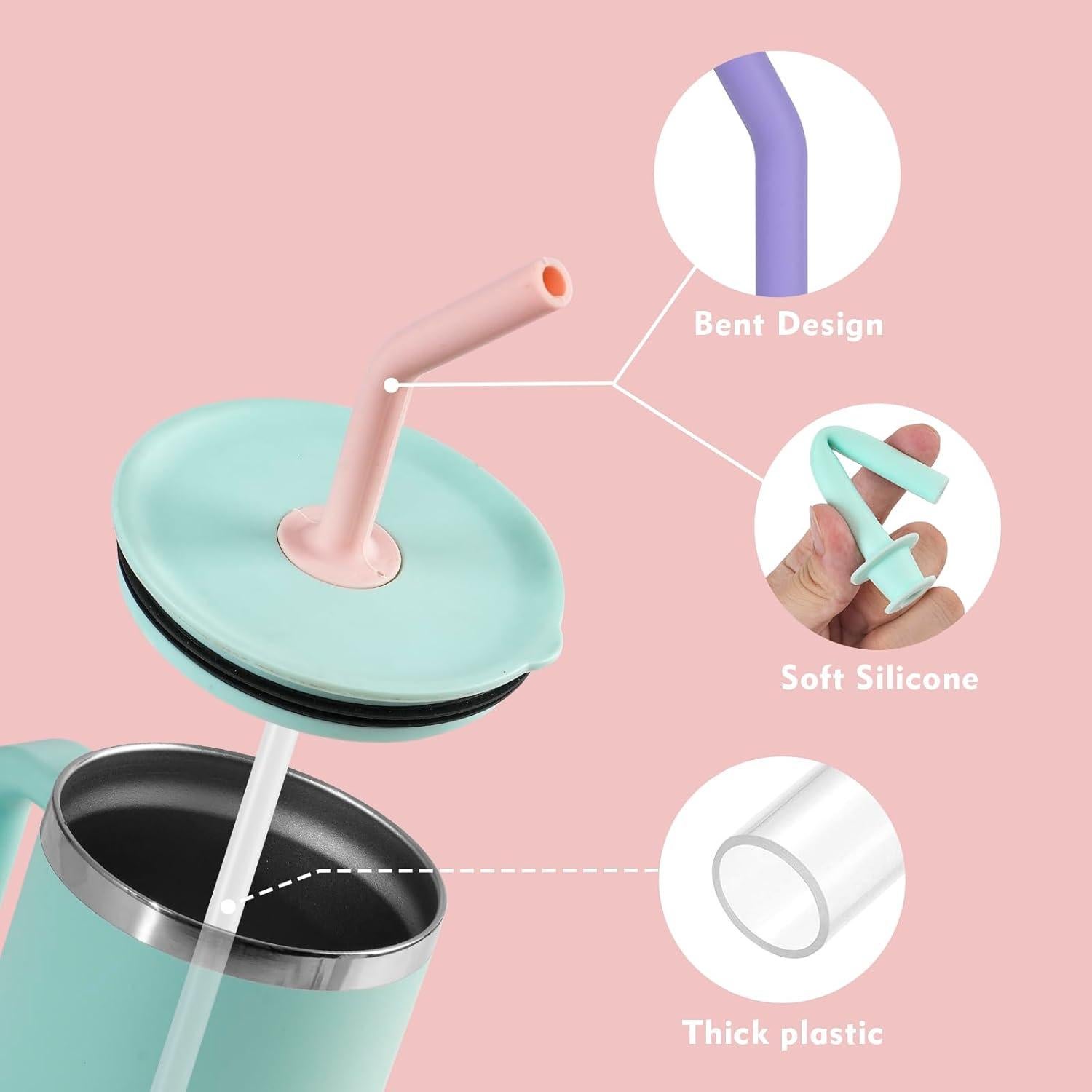 Pajillas de Silicona y Plástico Jetstop para HydroFlask 40oz