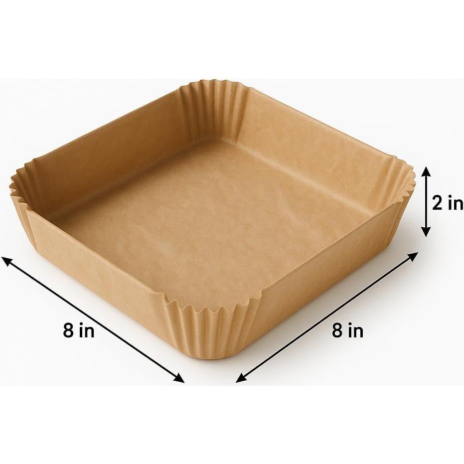 Papel de Parchment Preformado BakeBarn 20x20 cm Antiadherente 50 Hojas