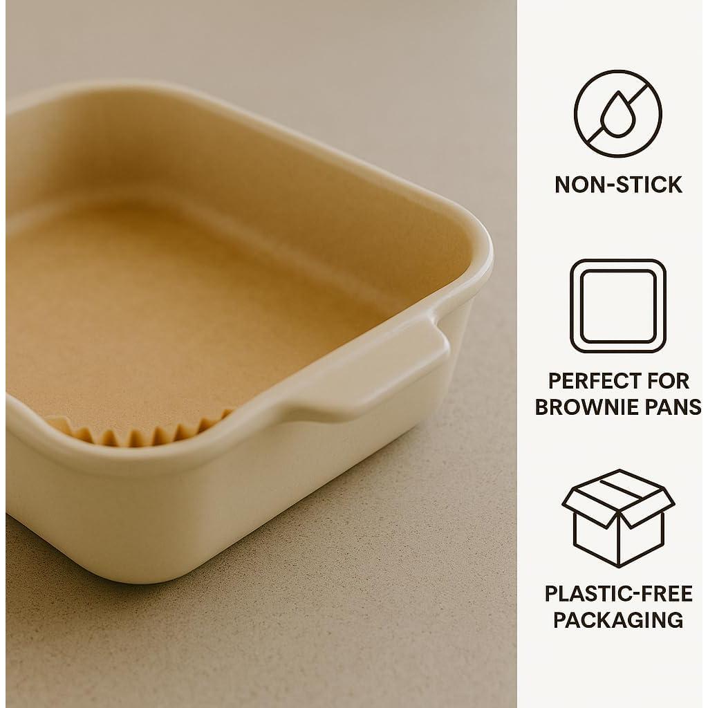 Papel de Parchment Preformado BakeBarn 20x20 cm Antiadherente 50 Hojas