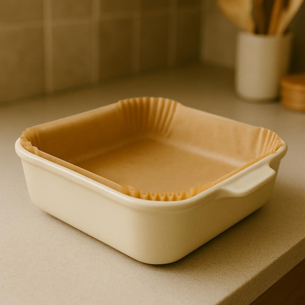 Papel de Parchment Preformado BakeBarn 20x20 cm Antiadherente 50 Hojas