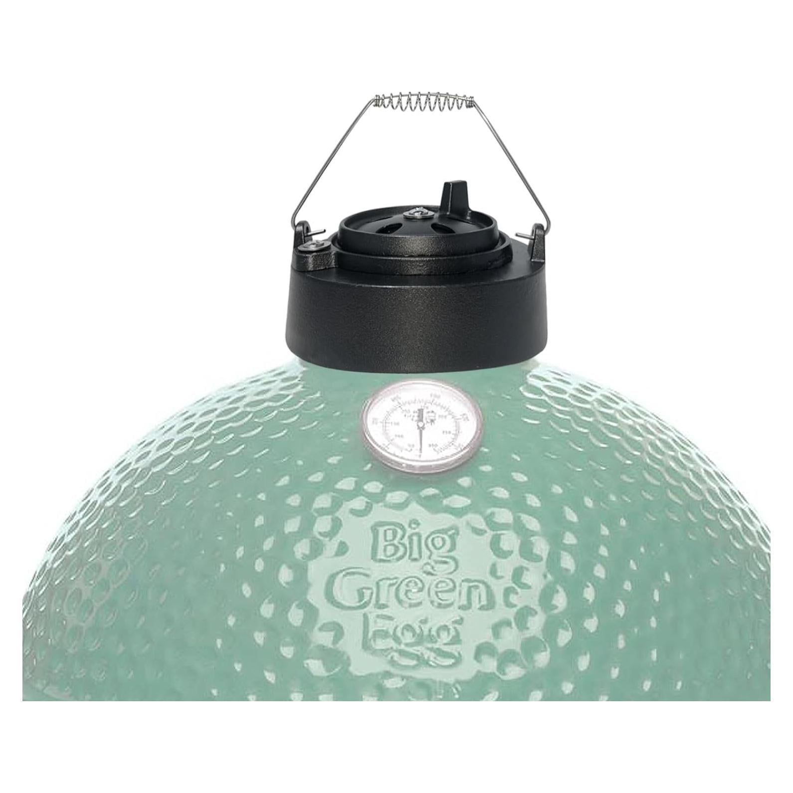 Cast Iron Cap for Big Green Egg Dual Function Metal Top, Daisy Wheel Chimney Cap for Small/MiniMax Big Green Egg Accessories Replacement