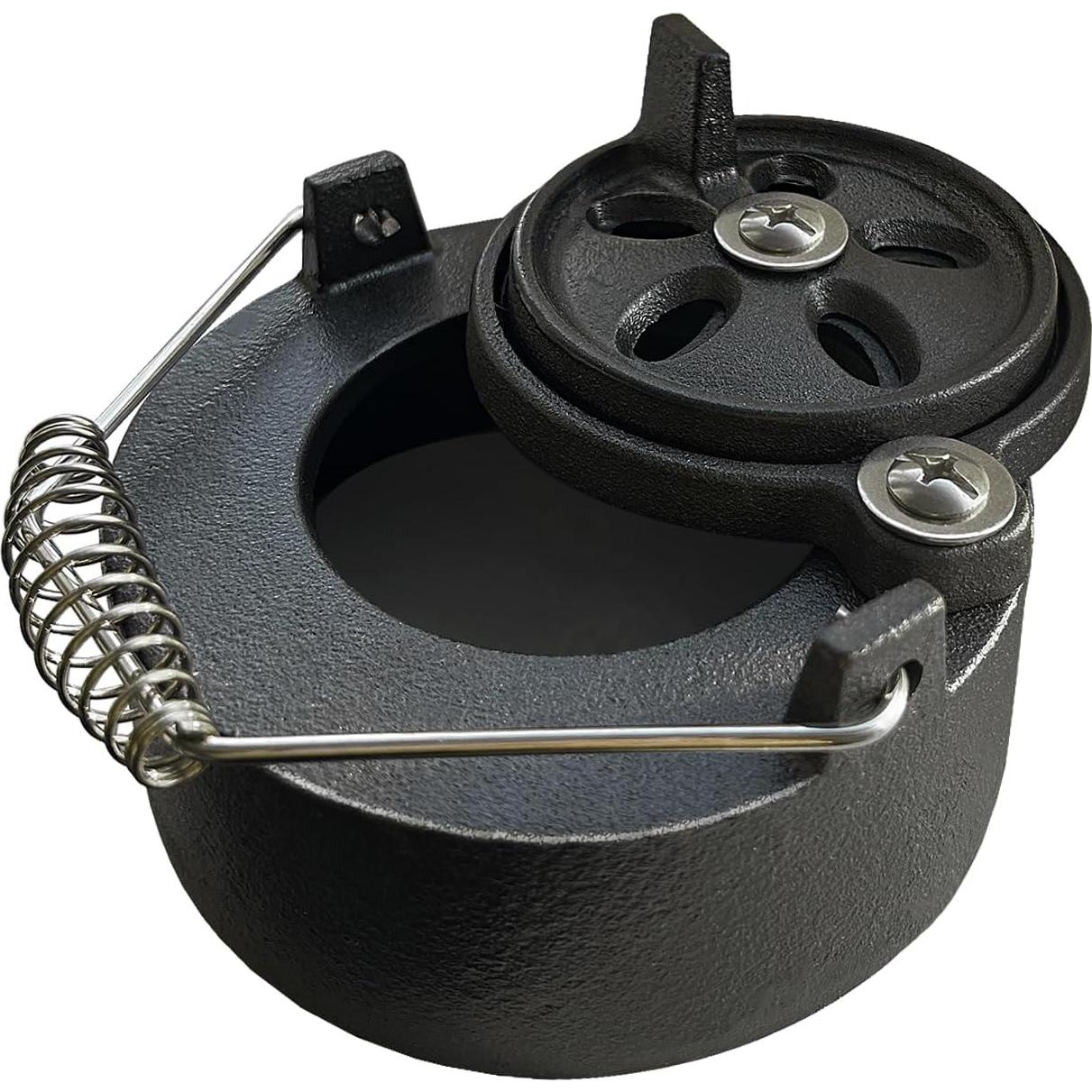 Cast Iron Cap for Big Green Egg Dual Function Metal Top, Daisy Wheel Chimney Cap for Small/MiniMax Big Green Egg Accessories Replacement