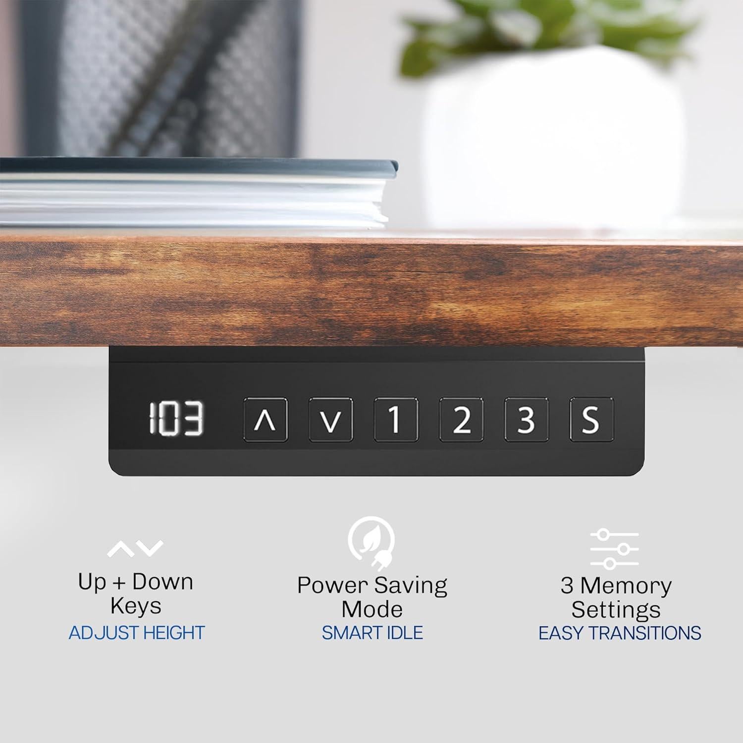 Marco de Escritorio Eléctrico VIVO DESK-V122EB Ajustable 72-120 cm