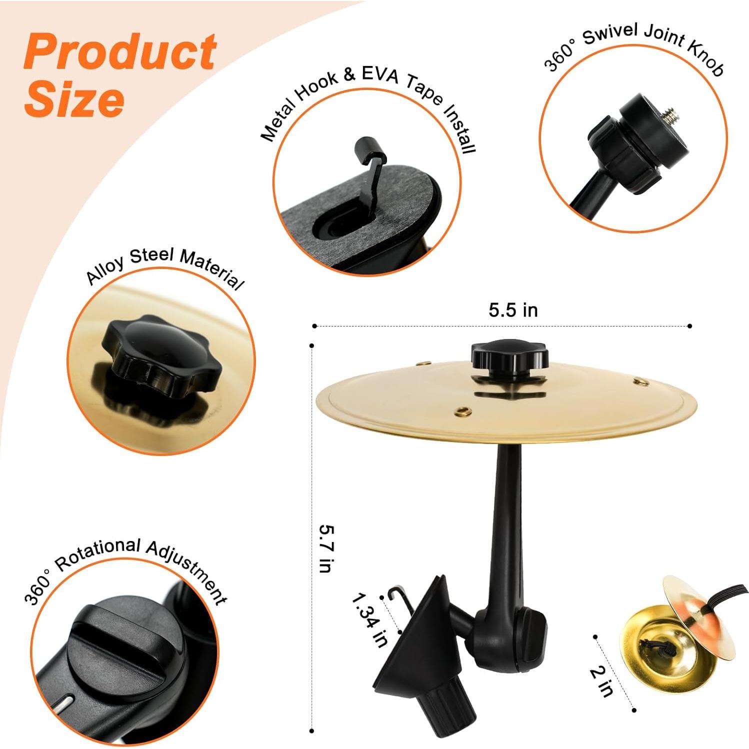 Cymbal de Ventilación para Auto WVYNUYQP Dorado Compacto