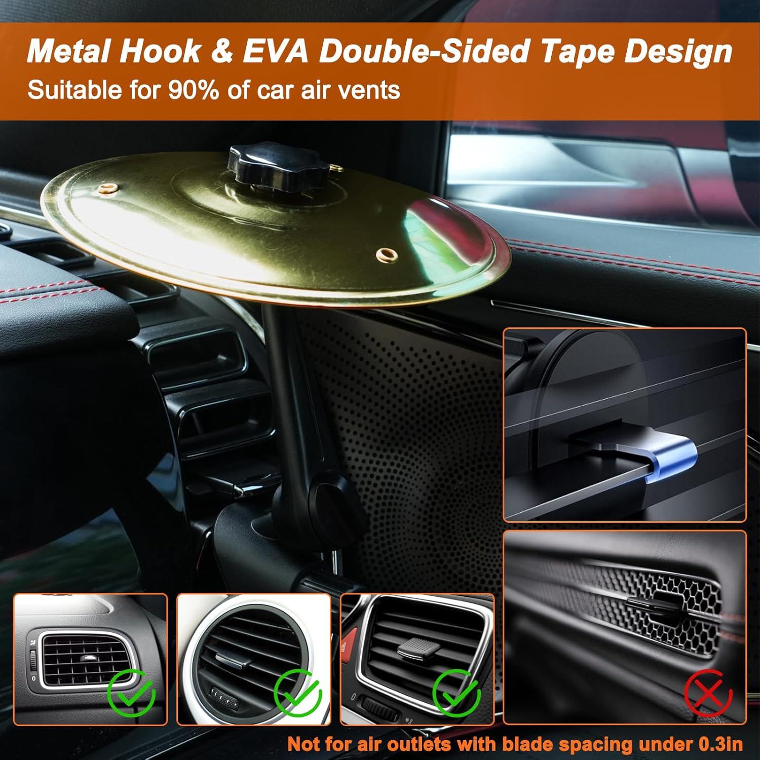 Cymbal de Ventilación para Auto WVYNUYQP Dorado Compacto