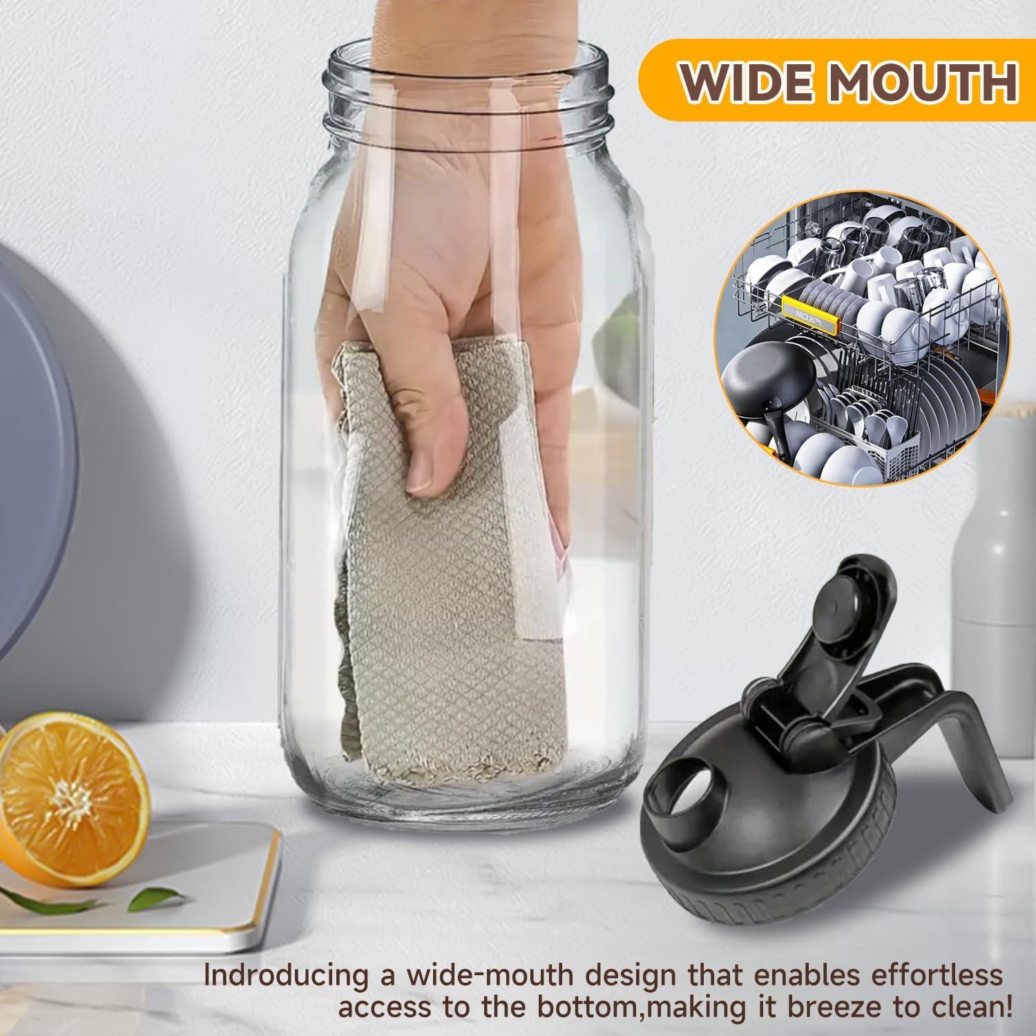 Jarra de Leche Materna de Vidrio Deeriz 946ml con Tapa Hermética