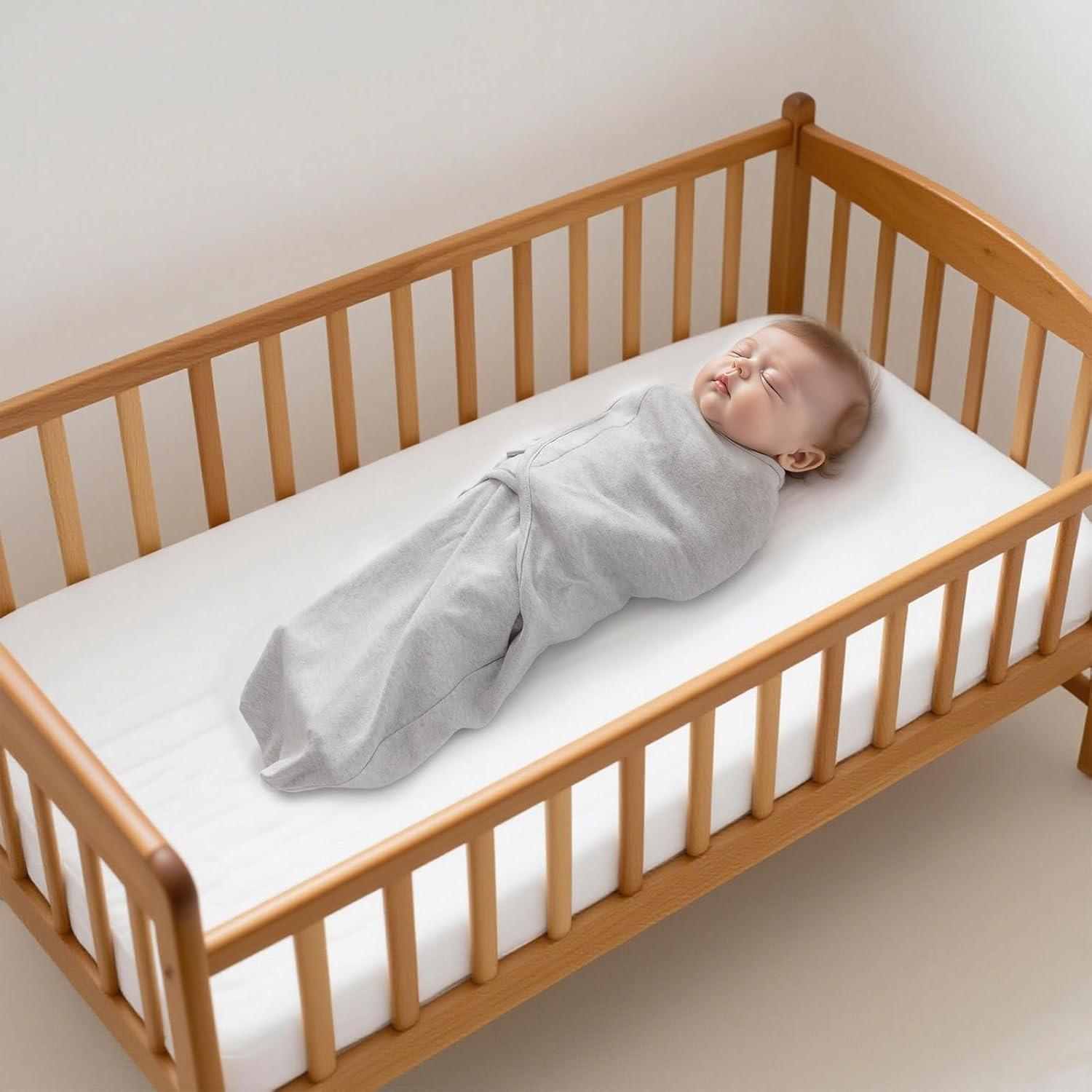 Manta de Envoltura para Bebés Queness 3 Paquetes Algodón 0-6 Meses