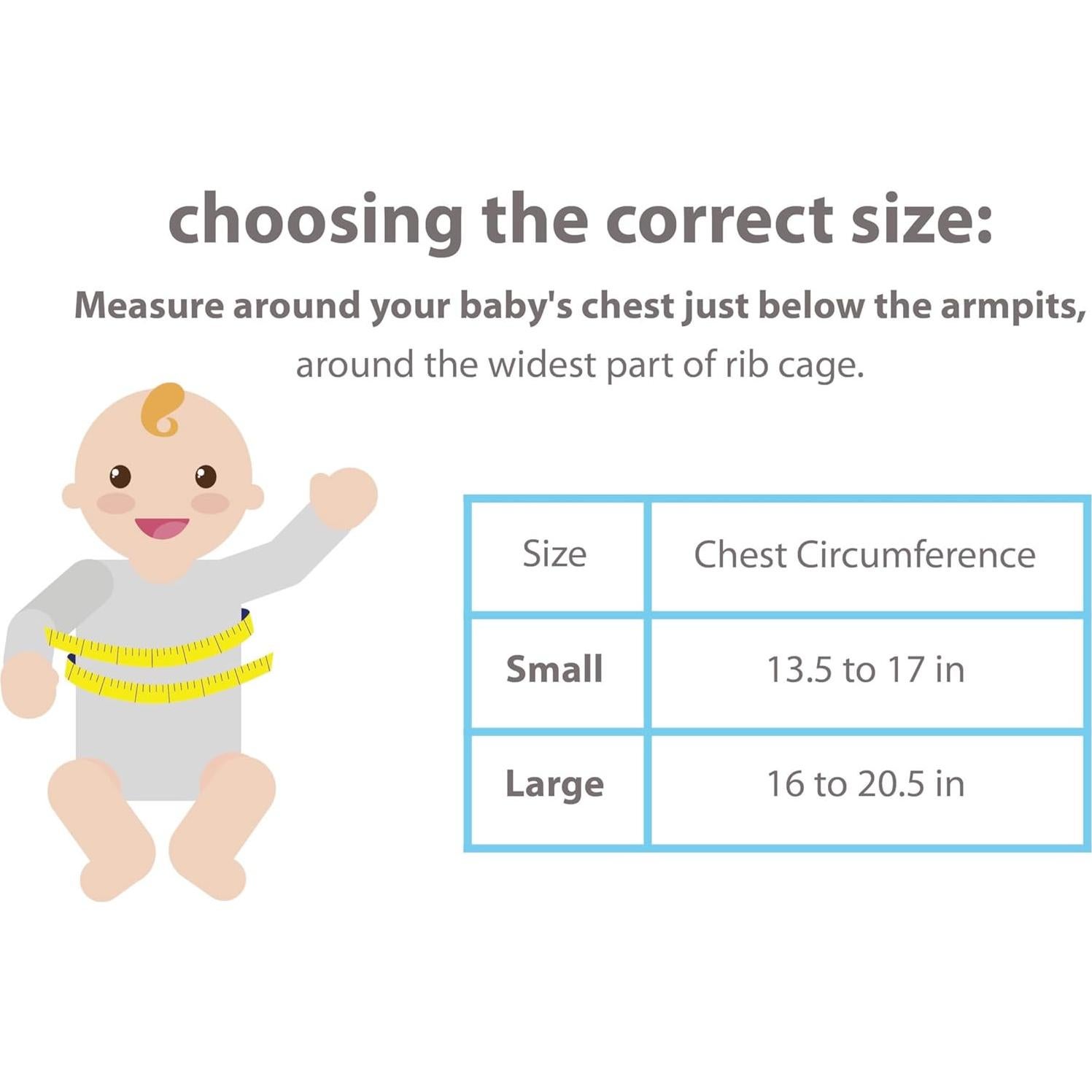 Swaddle de Brazos Bebé Bebon - Algodón Suave Gris Pequeño