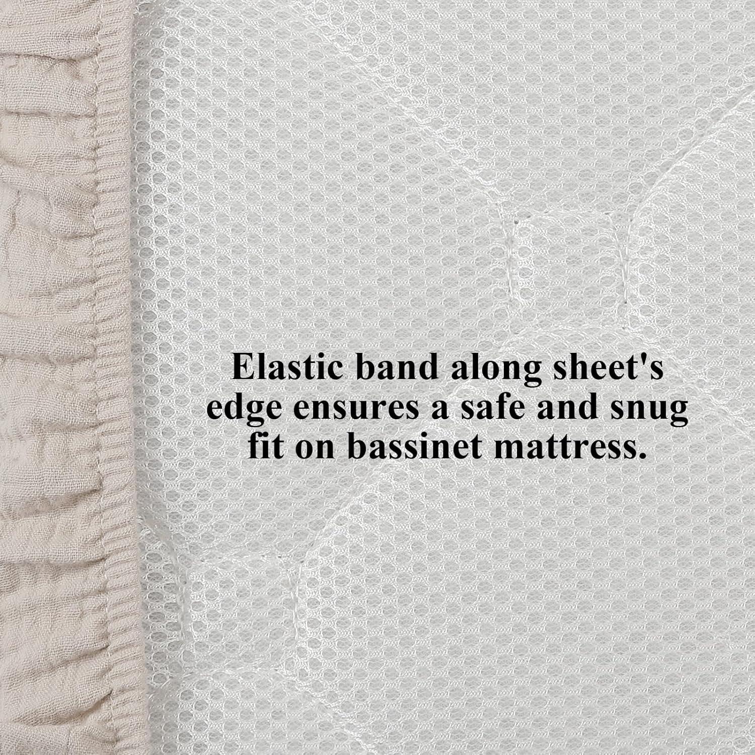 Sábanas de Muselina para Cuna Onacosht 83.8x48.3cm 2 Piezas