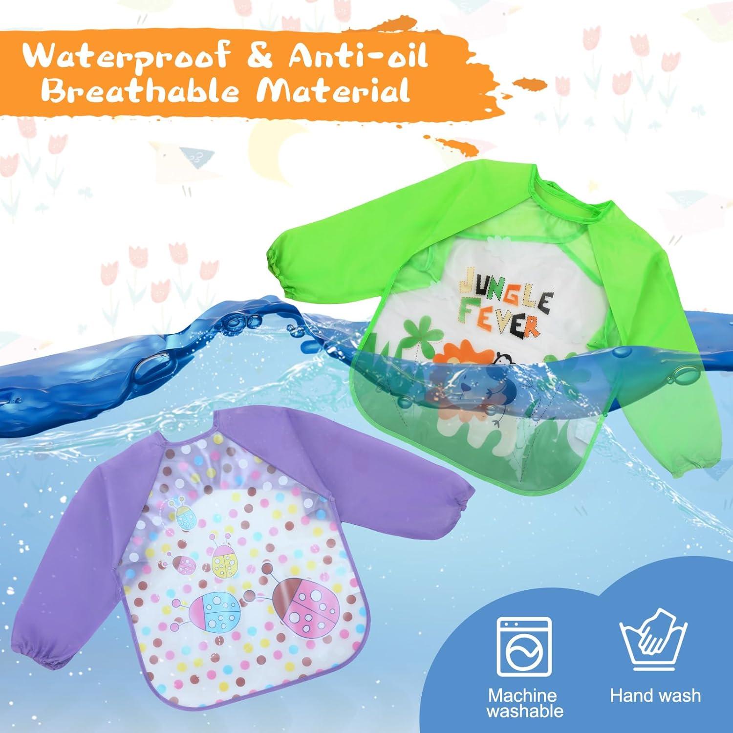 Delantales de Arte Impermeables JaGely para Niños 1-4 Años