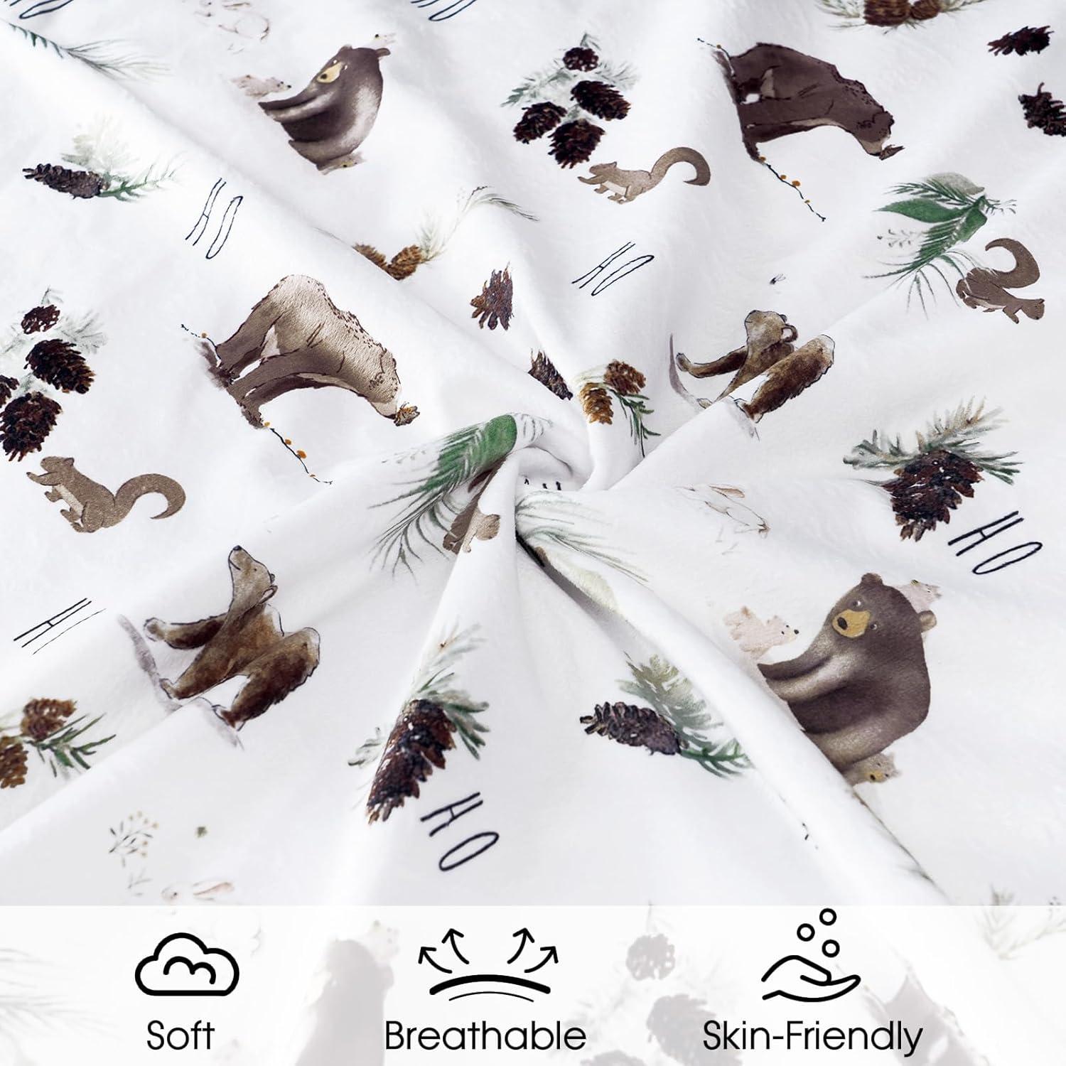 Manta de Bebé Minky David's Kids 76x102 cm Animales Suave