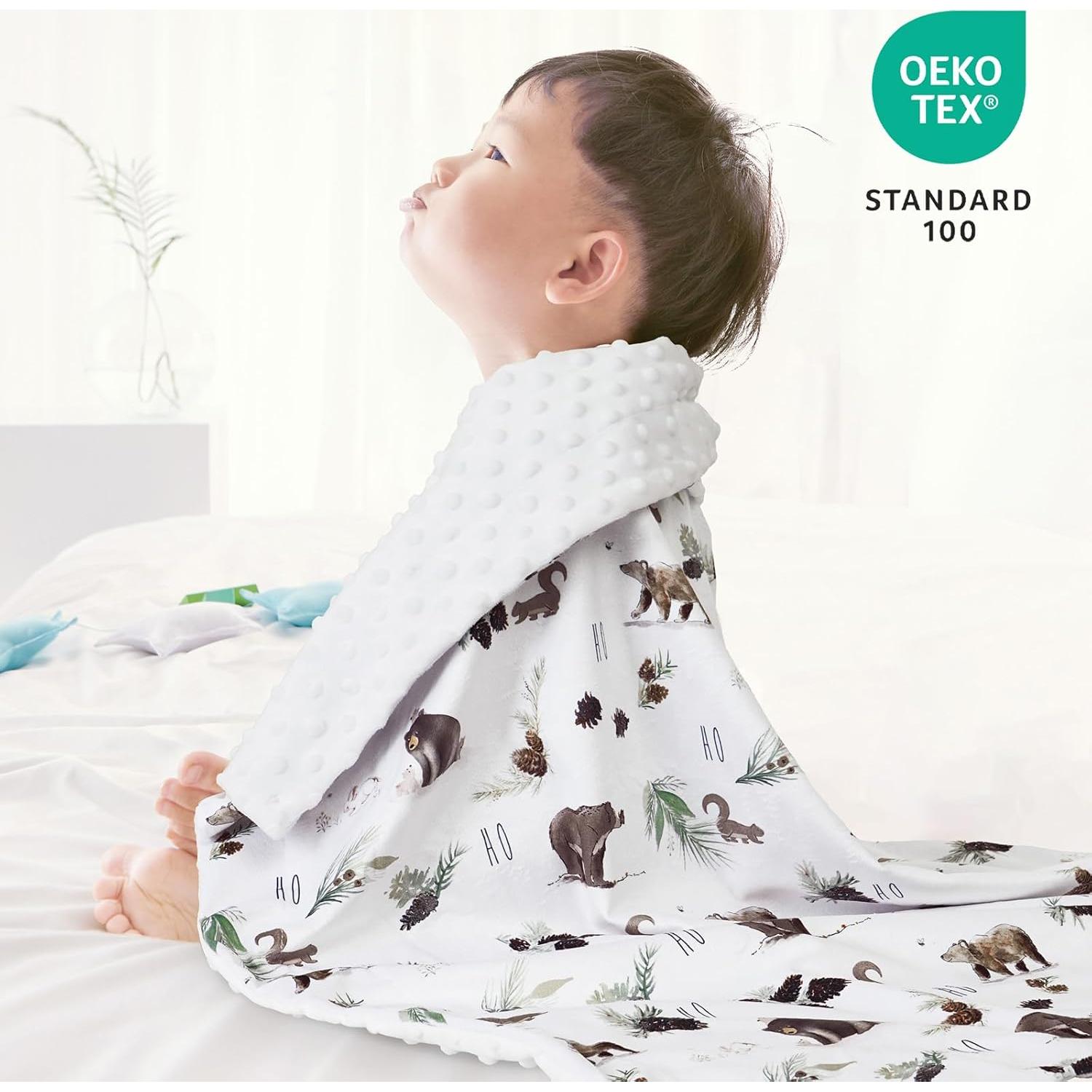 Manta de Bebé Minky David's Kids 76x102 cm Animales Suave