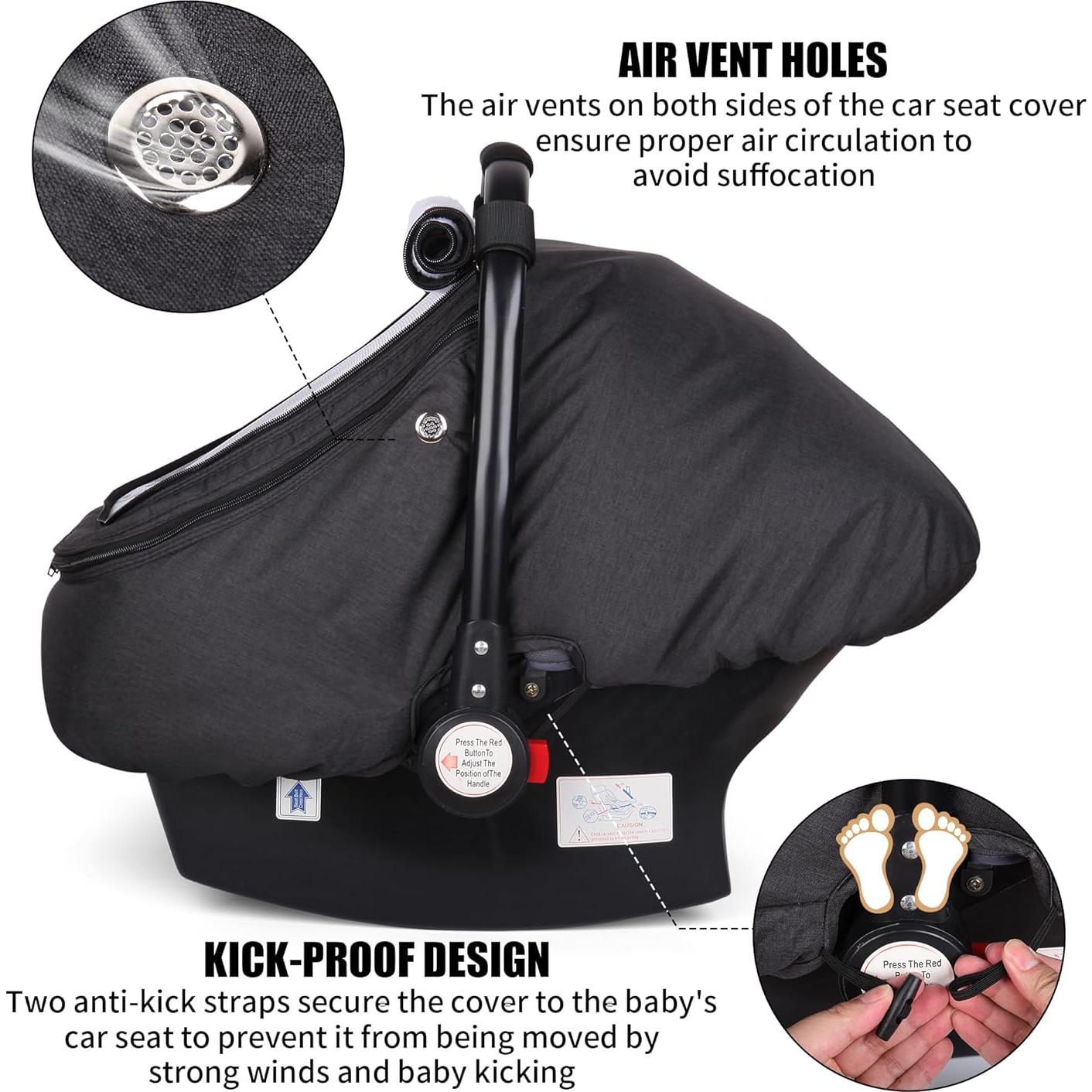 Cubierta de Asiento de Coche Rquite para Bebé - Impermeable y Aislante