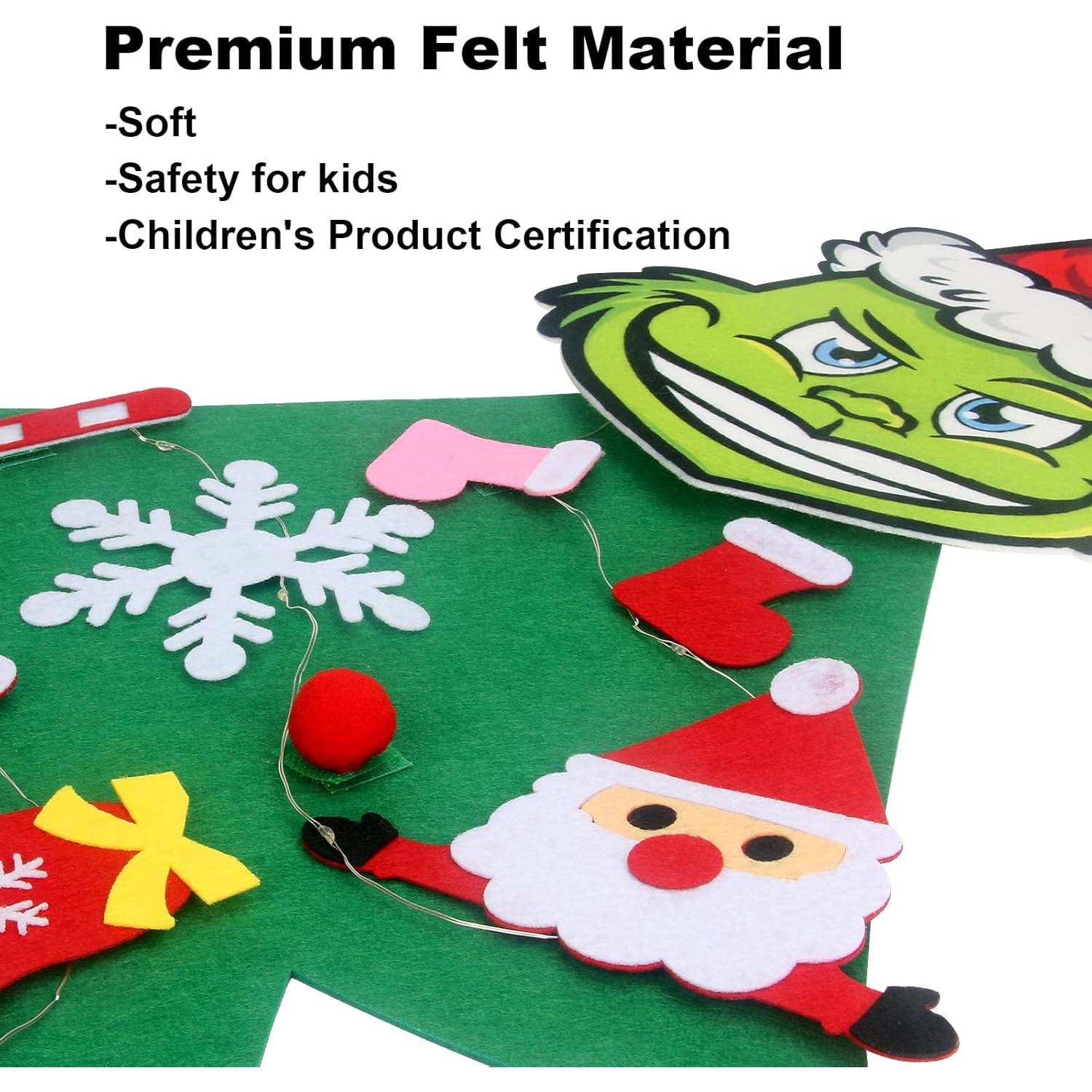 Árbol de Navidad Fieltro GameXcel 1.37m con Luz LED y 37 Adornos