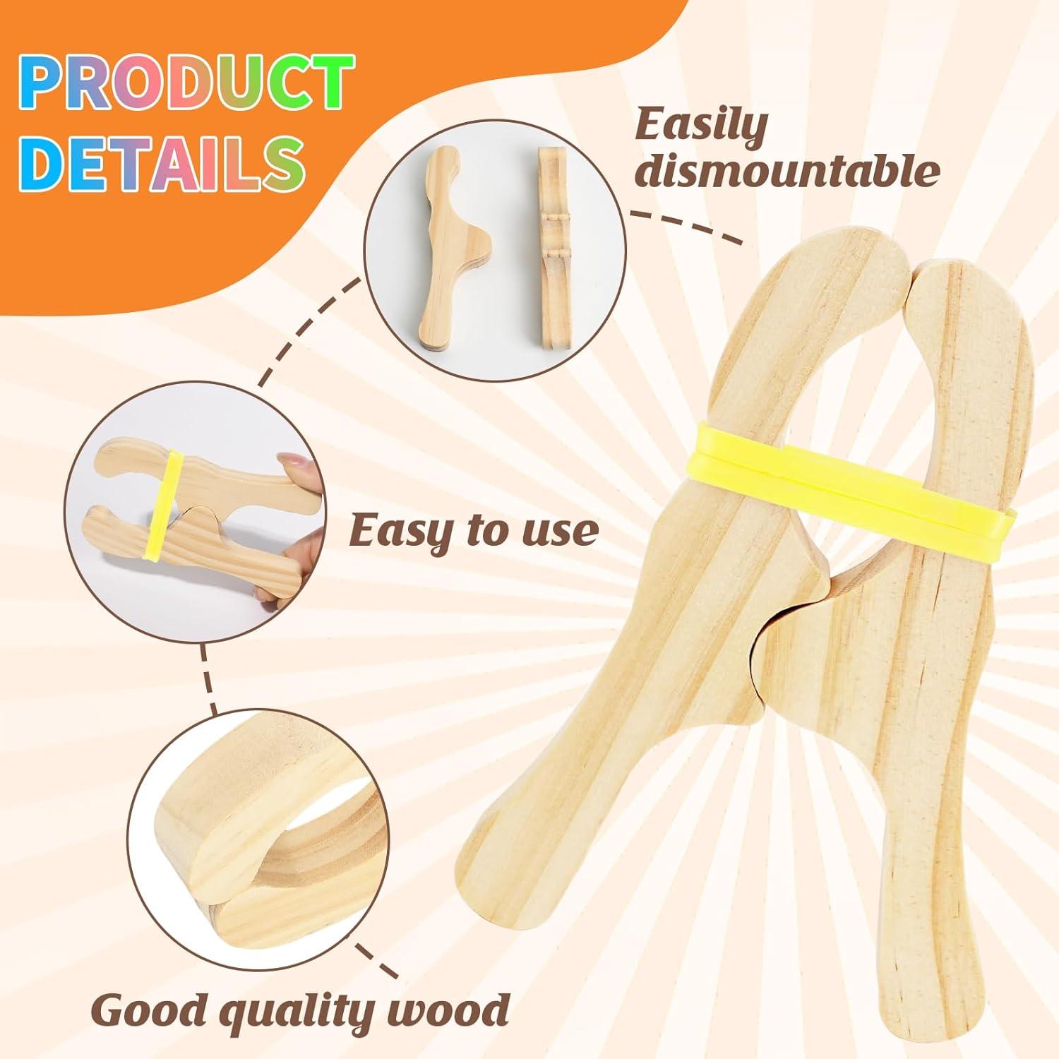 Juego de Clips de Madera HSLCGF 12 Pcs Multicolor para Niños