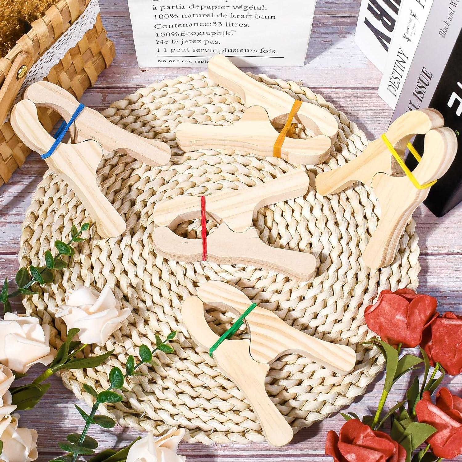 Juego de Clips de Madera HSLCGF 12 Pcs Multicolor para Niños