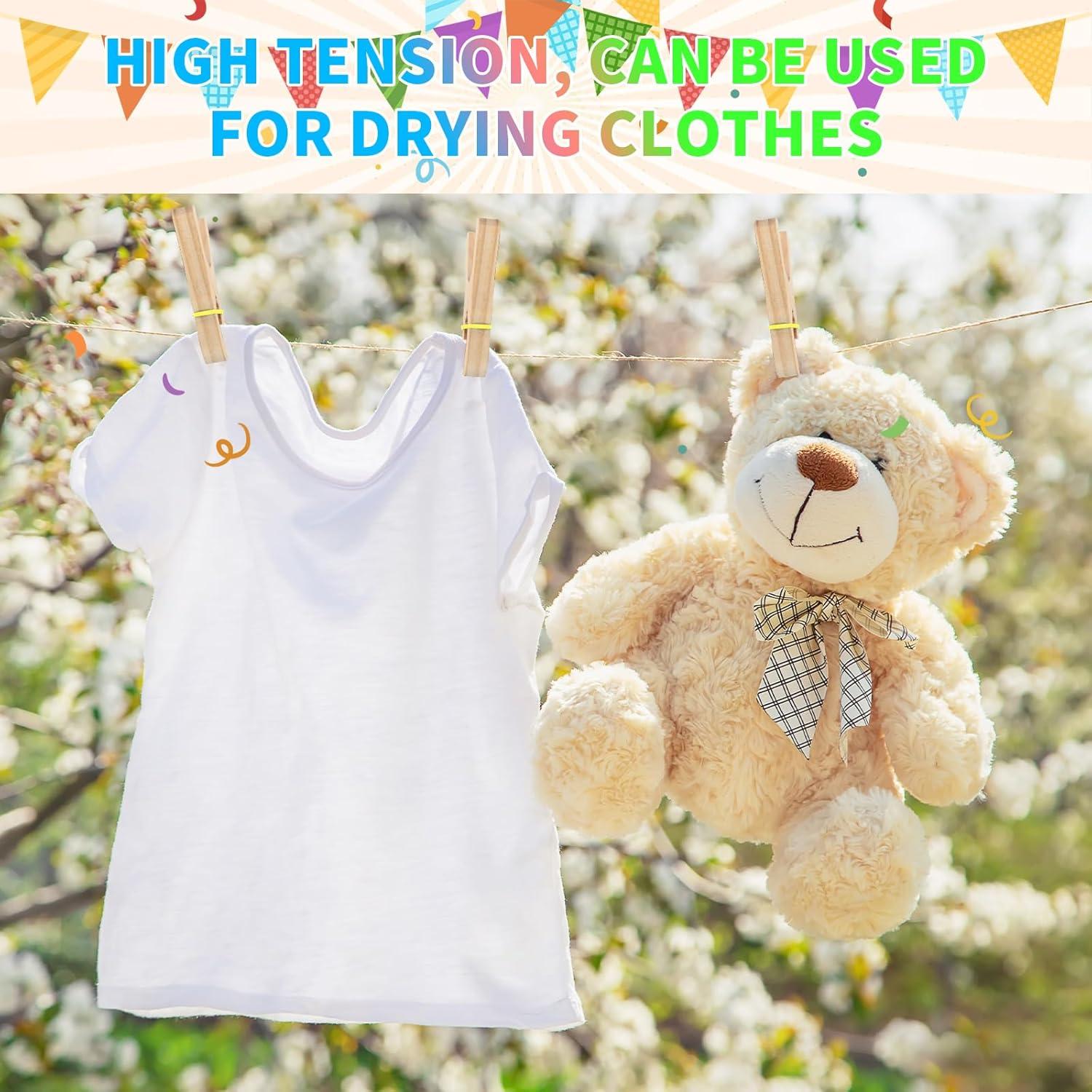 Juego de Clips de Madera HSLCGF 12 Pcs Multicolor para Niños