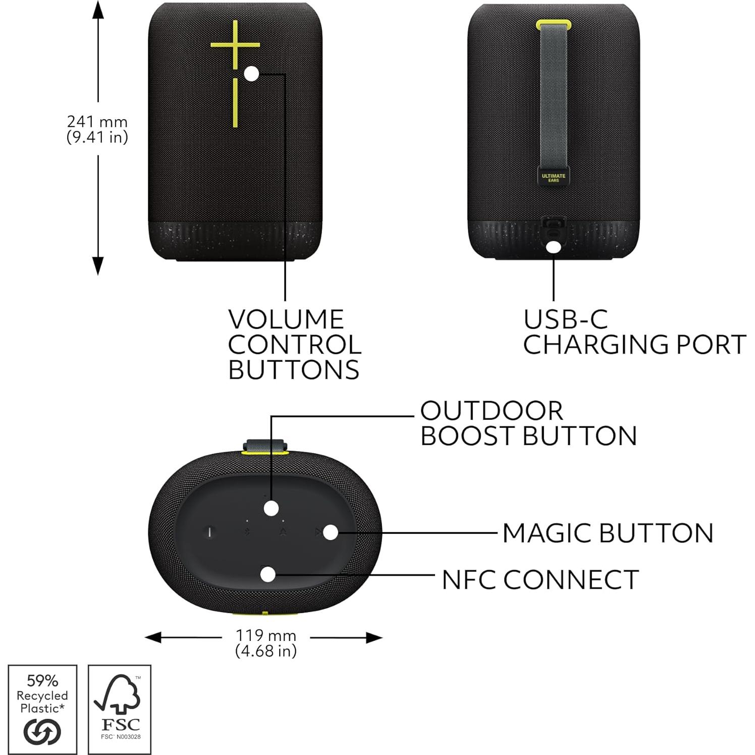 Altavoz Bluetooth Ultimate Ears EPICBOOM Impermeable 360°
