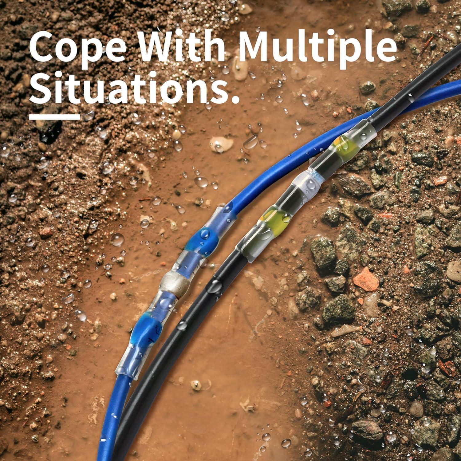 Kit de 120 Conectores de Cable Termorretráctiles ZIPCCI