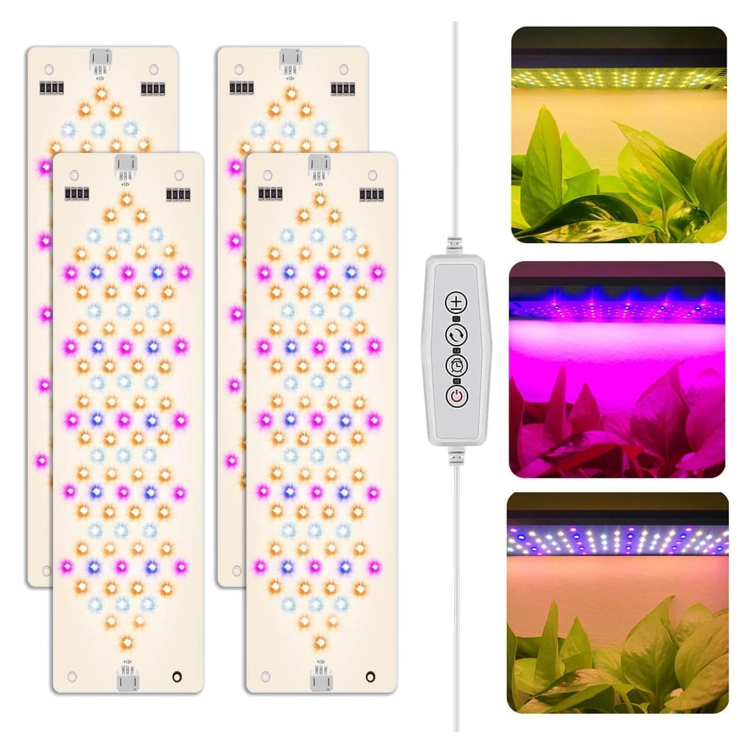 Luces de Crecimiento LED Abonnyc 40W 4 Paneles Ultra Delgado