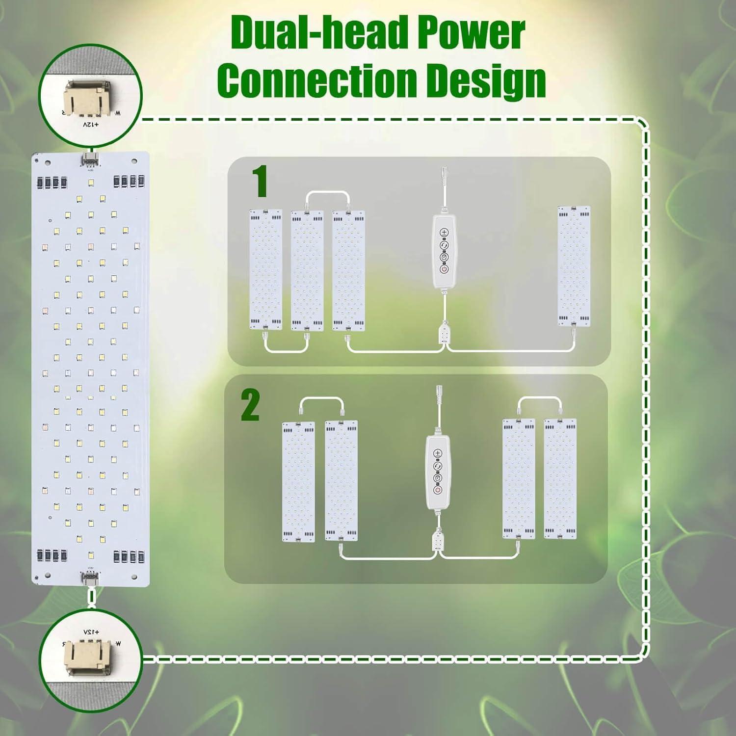 Luces de Crecimiento LED Abonnyc 40W 4 Paneles Ultra Delgado