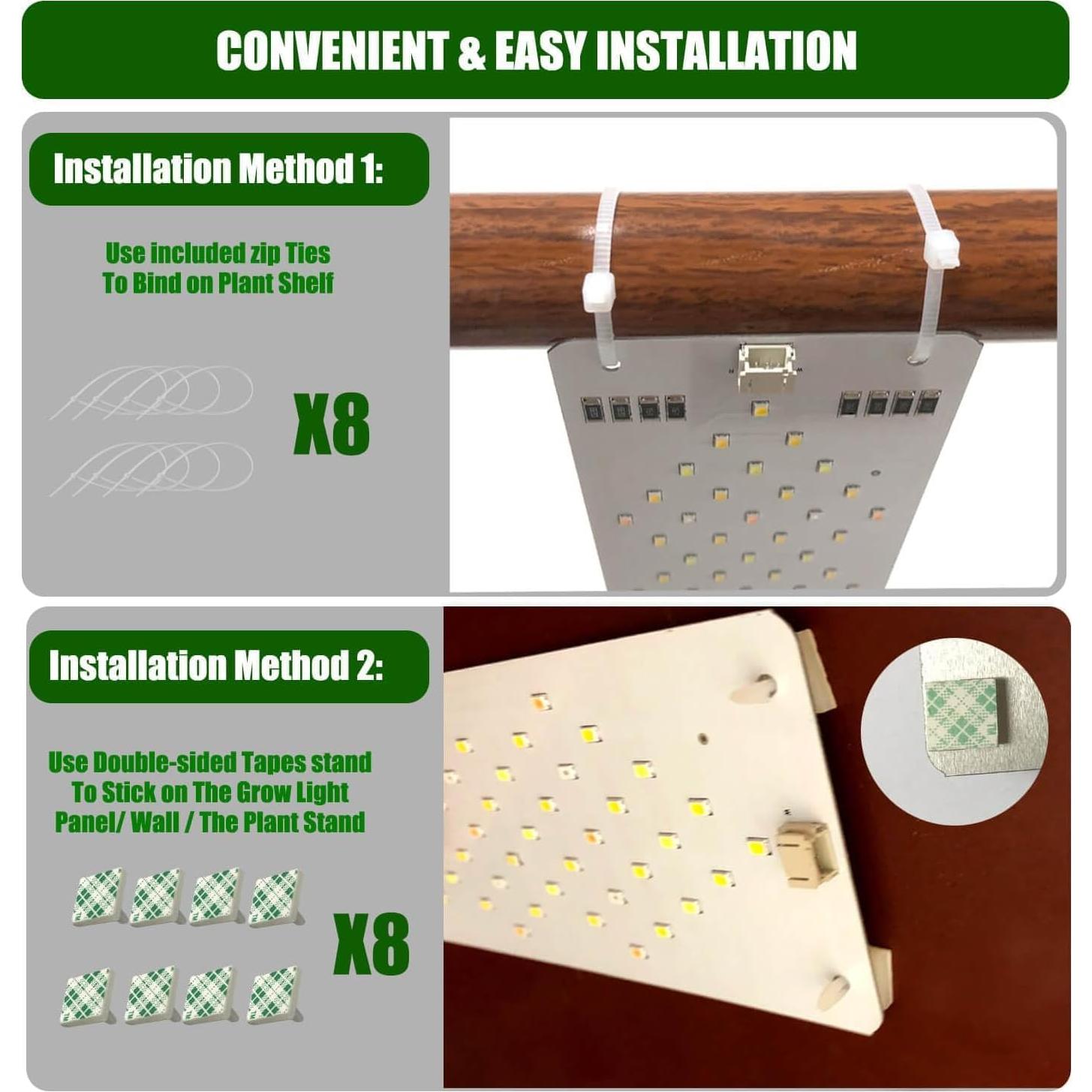 Luces de Crecimiento LED Abonnyc 40W 4 Paneles Ultra Delgado