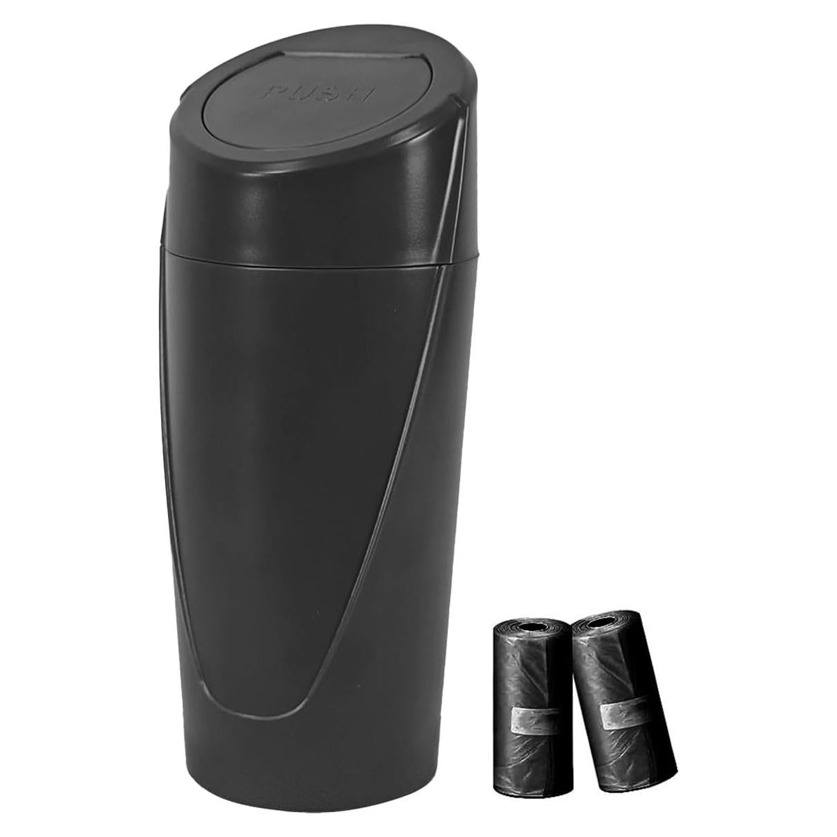 Basurero de Auto Zpana con Tapa y 30 Bolsas - 1.2L Negro