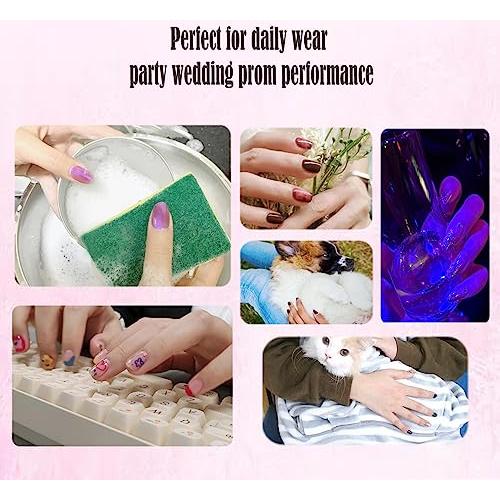 Kit de Uñas Acrílicas Falsas IKISKT 120 Piezas Rosa Francés