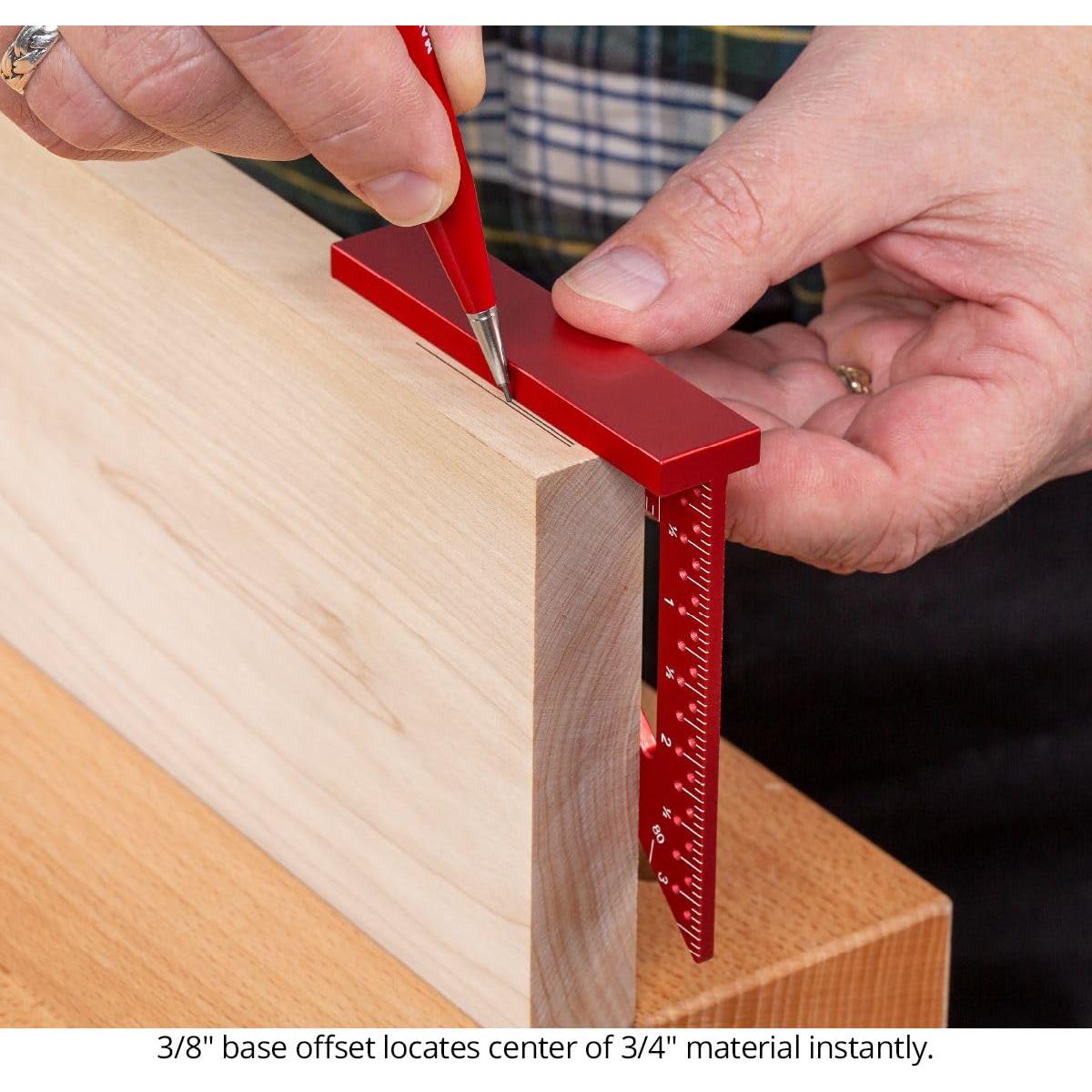 Escuadra DelVe Woodpeckers 3.5" (8.89 cm) Aluminio 10 en 1