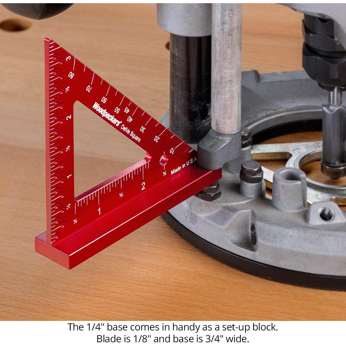 Escuadra DelVe Woodpeckers 3.5" (8.89 cm) Aluminio 10 en 1