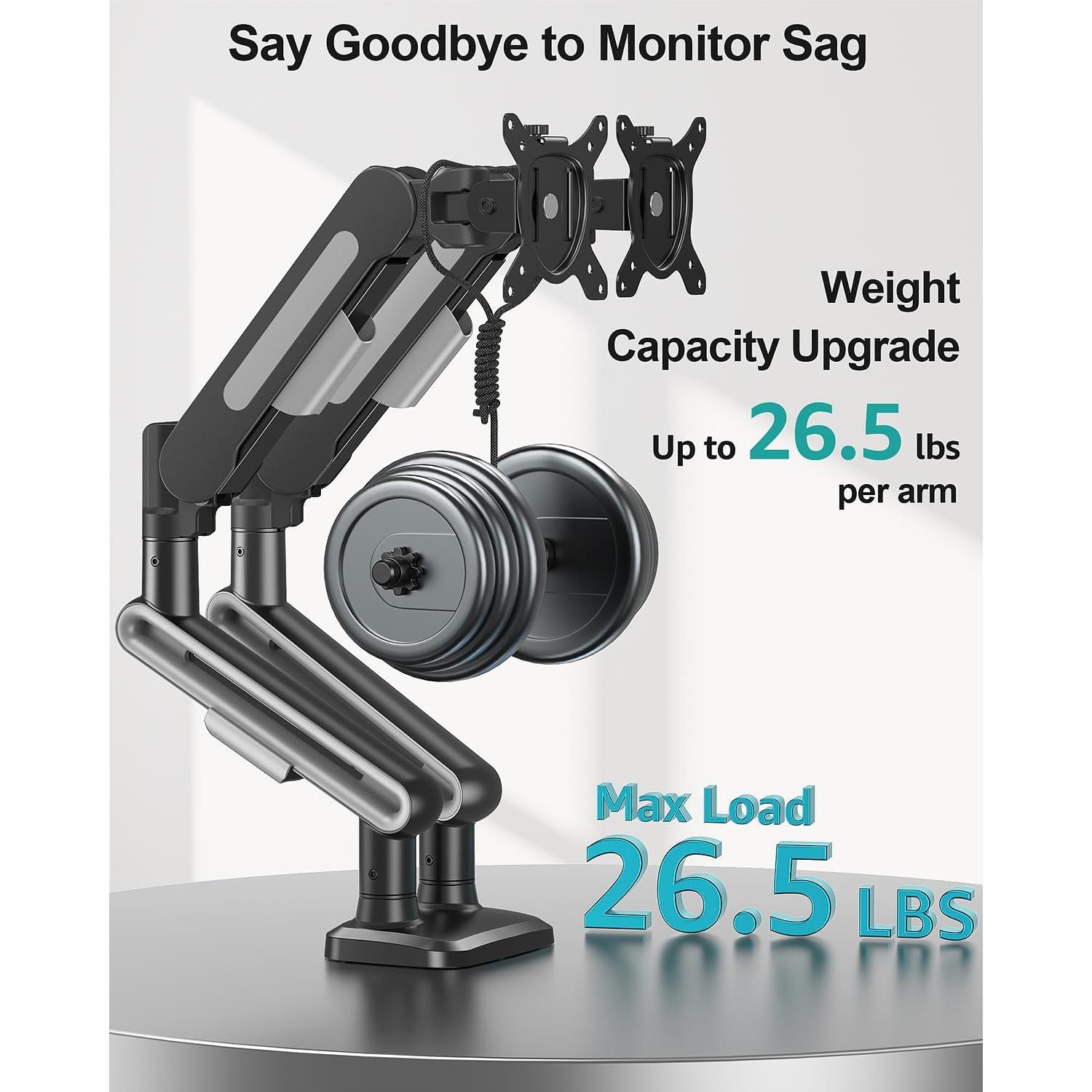 Soporte Doble para Monitor MONTAR PRO hasta 39" Ajustable