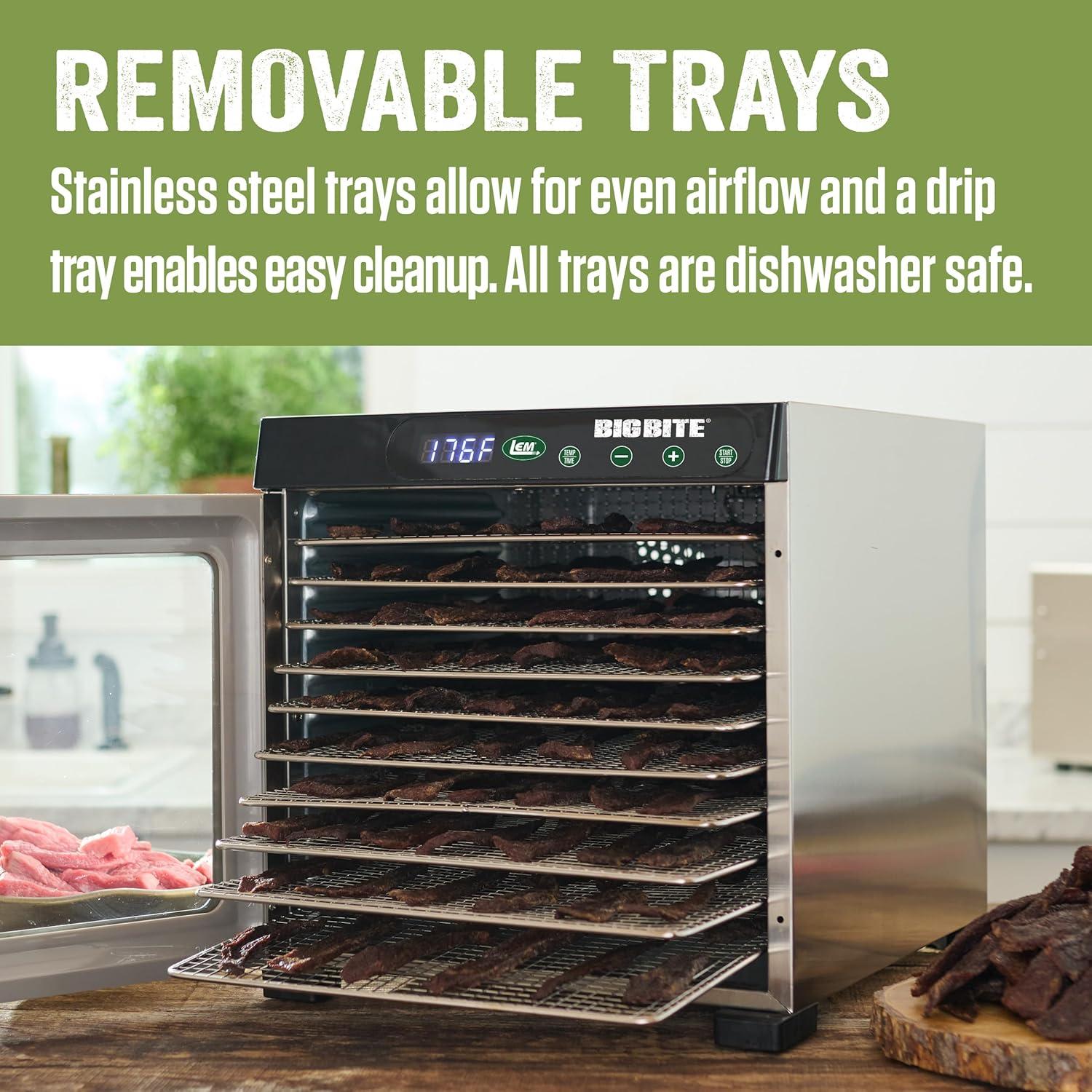 Deshidratador de Alimentos LEM 10 Bandejas Acero Inoxidable