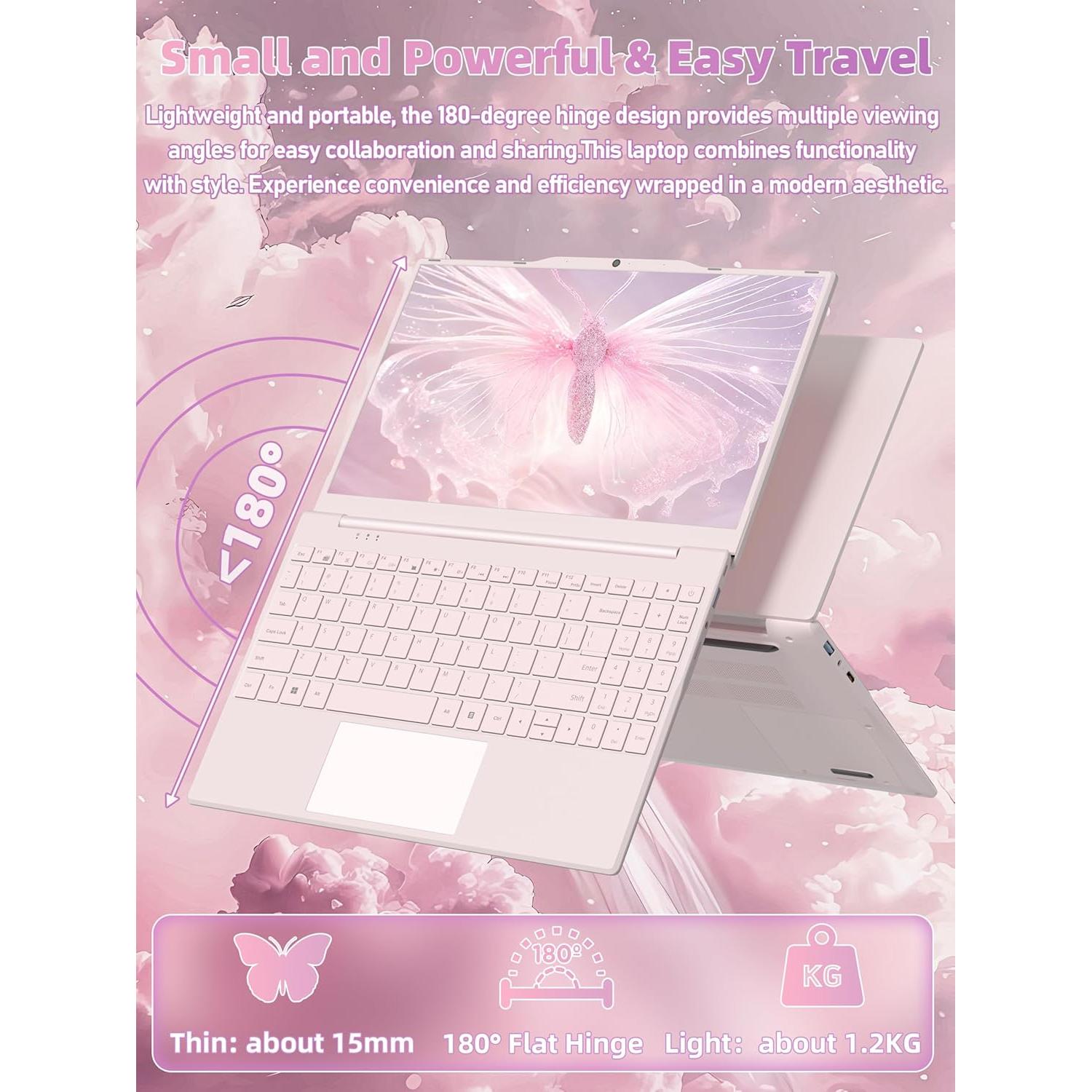 Laptop 14" Nmybwo Rosa, Celeron N5095, 8GB RAM, 256GB SSD