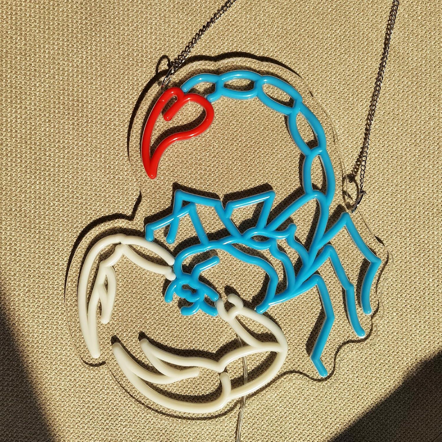 Letrero de neón Escorpión Laporwee 35.56x35.56 cm USB