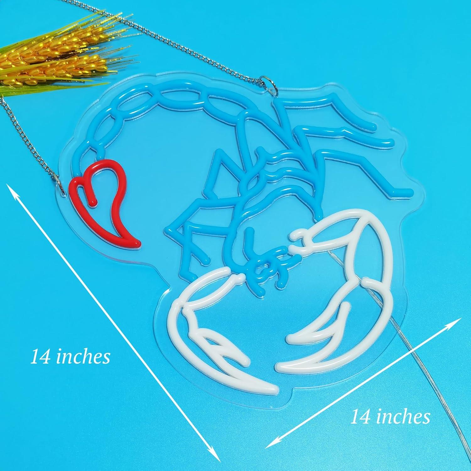 Letrero de neón Escorpión Laporwee 35.56x35.56 cm USB