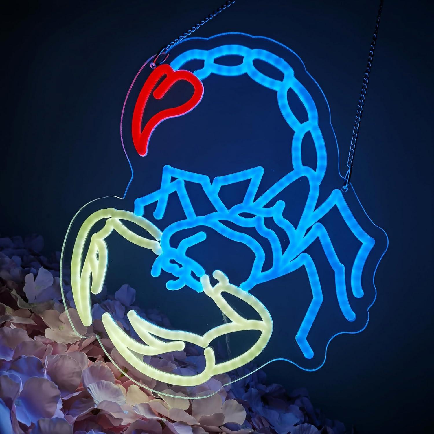 Letrero de neón Escorpión Laporwee 35.56x35.56 cm USB