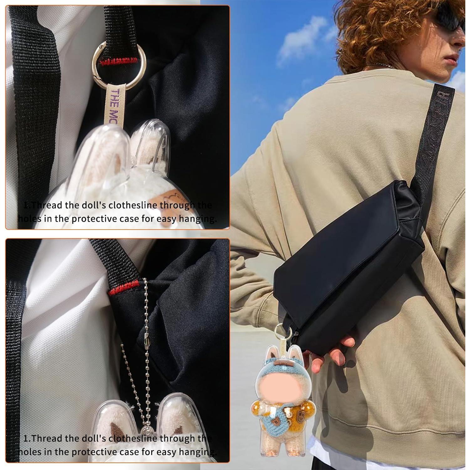 Caja de Exhibición Protectora LABUBU Acrílico Transparente 17 cm