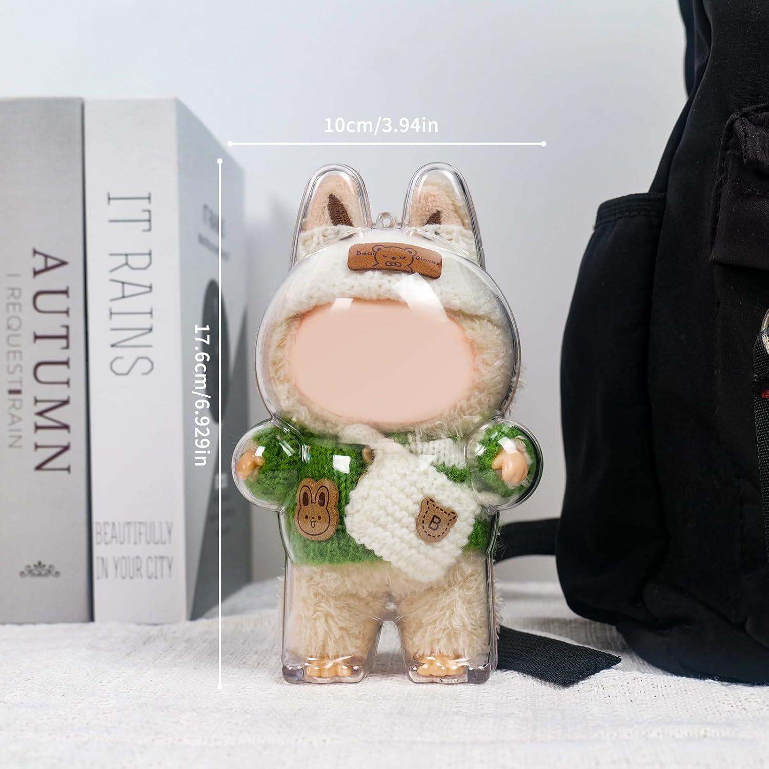 Caja de Exhibición Protectora LABUBU Acrílico Transparente 17 cm