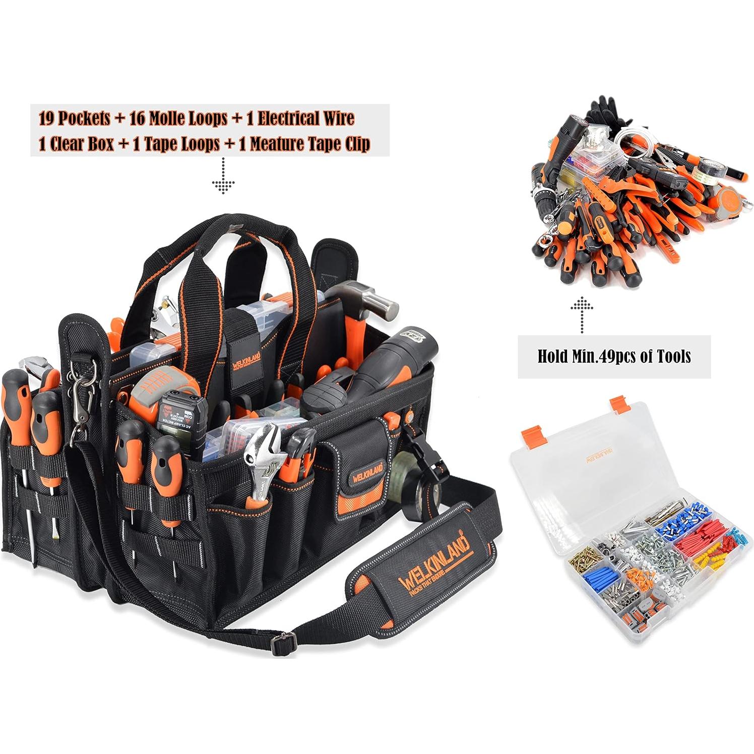 Bolsa de Herramientas WELKINLAND 40.64 cm 19 Bolsillos