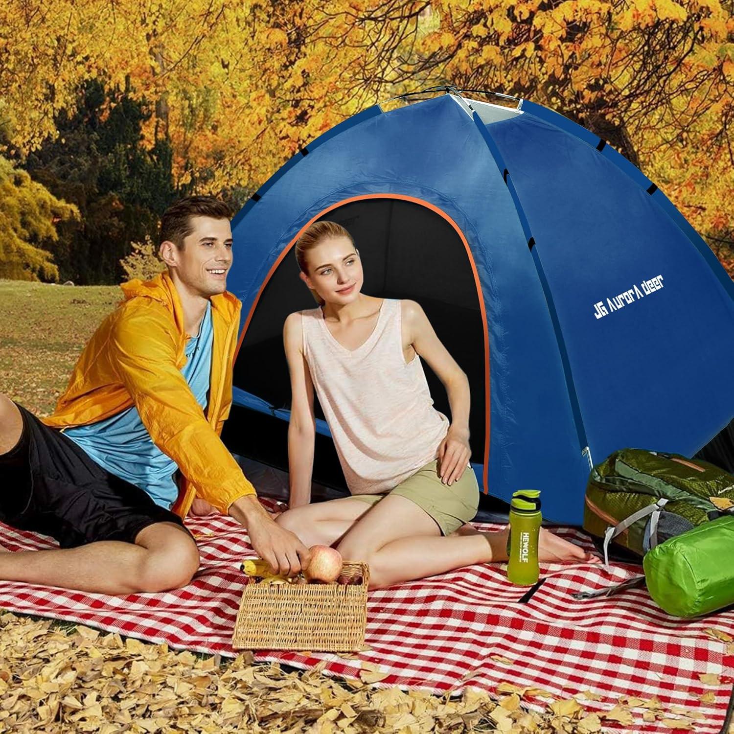 Carpa para 2 Personas JG AURORA DEER Azul Marino Impermeable