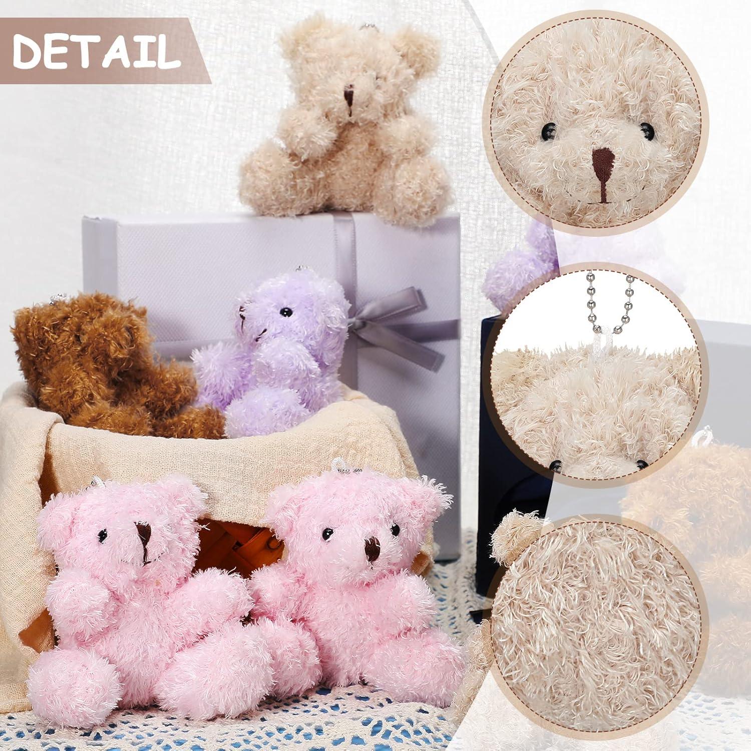 Threan 8 Mini Ositos de Peluche Suaves 10 cm para Regalo